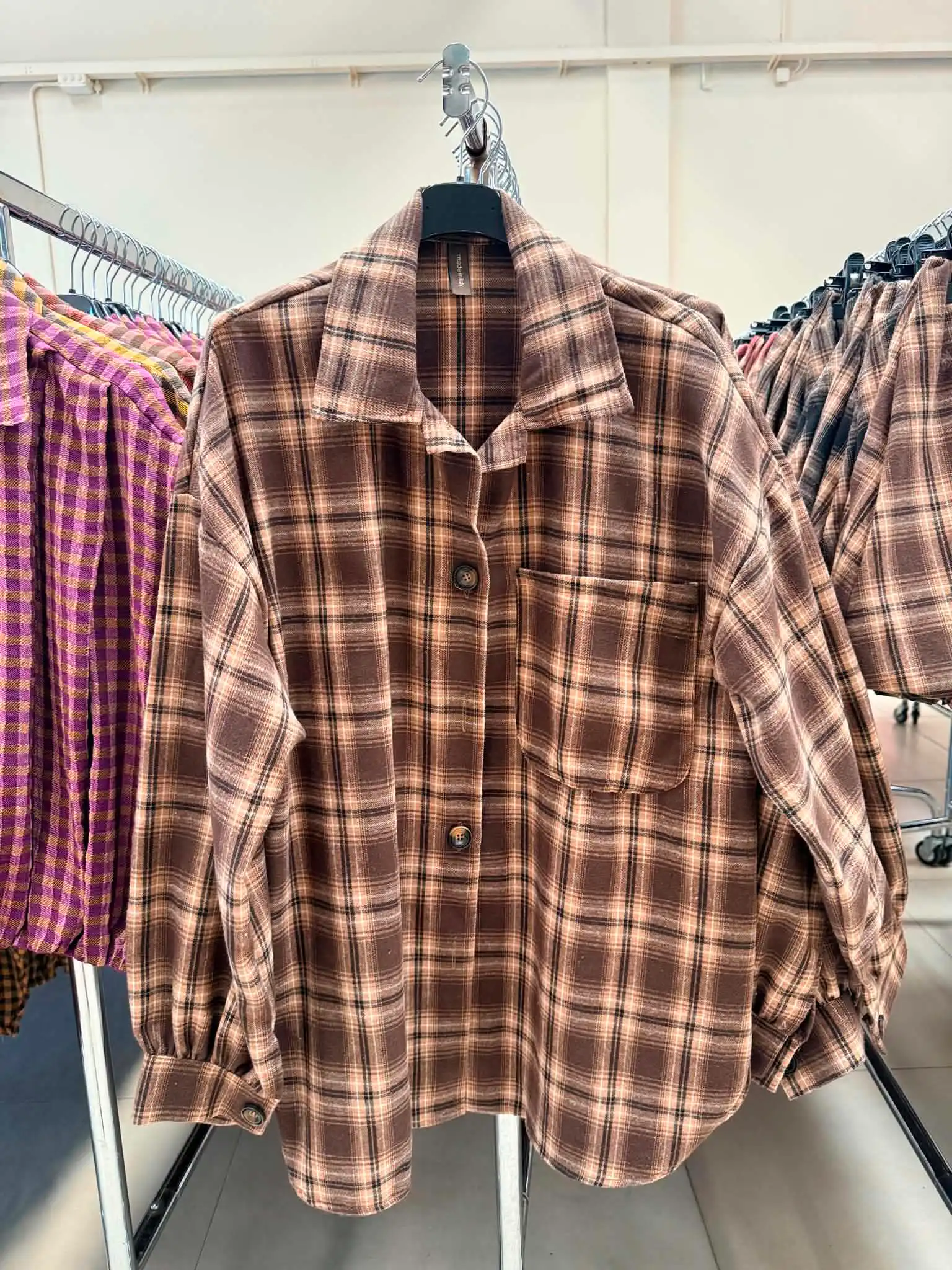 Kostkovaná oversize košile