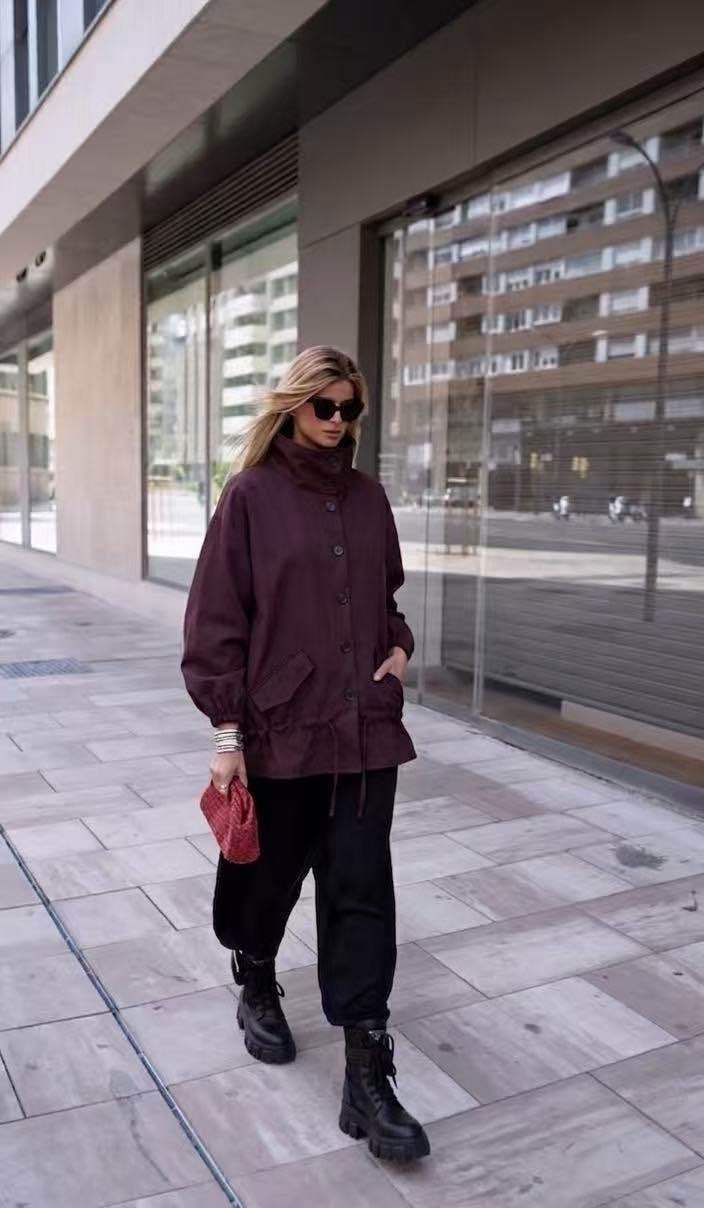 Oversized bunda s límcem