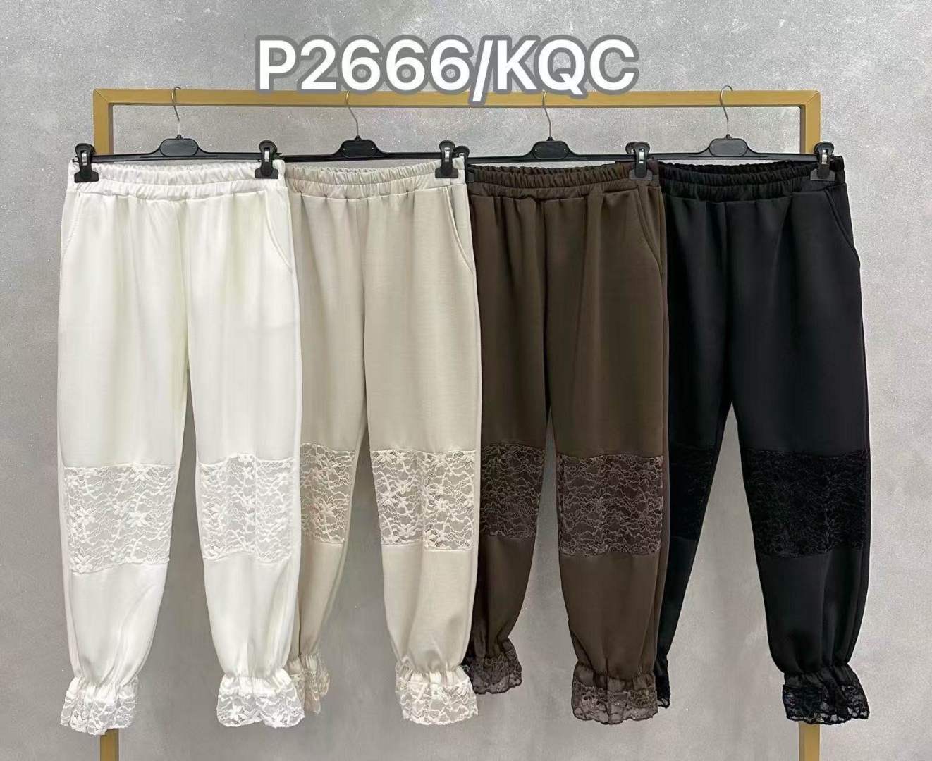 Volné kalhoty s krajkou