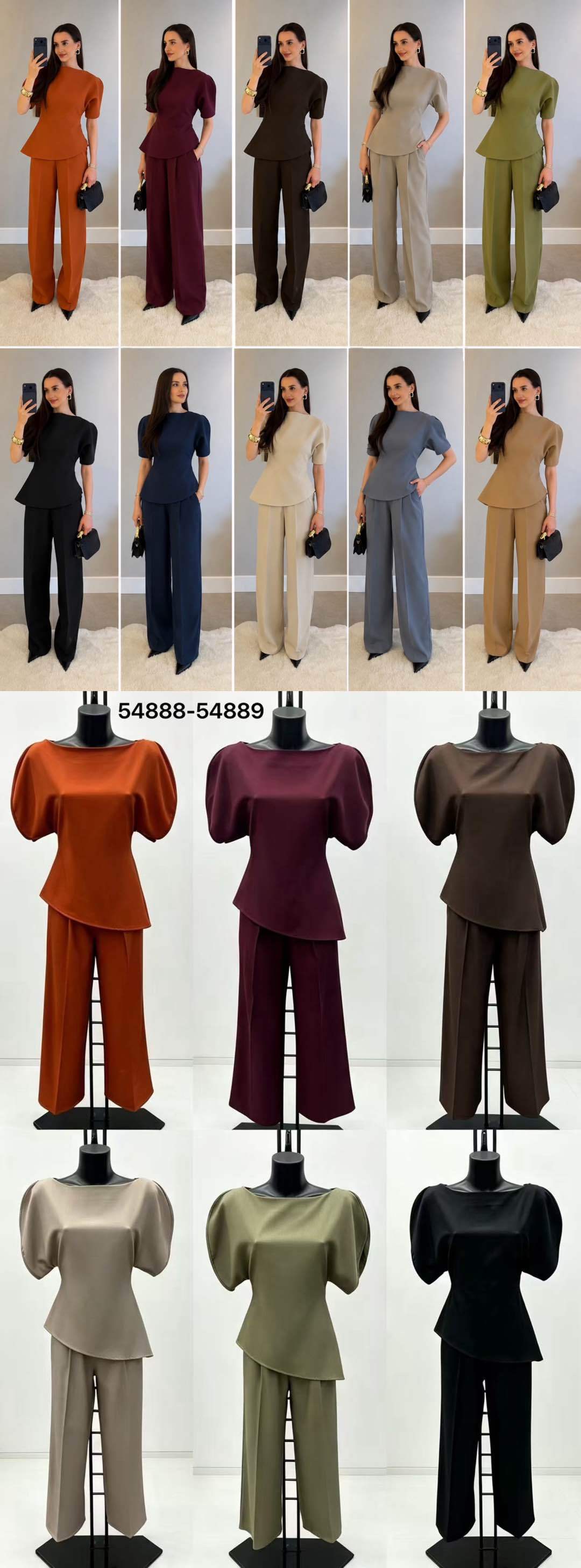 Set: Halenka a Kalhoty Wide‑Leg