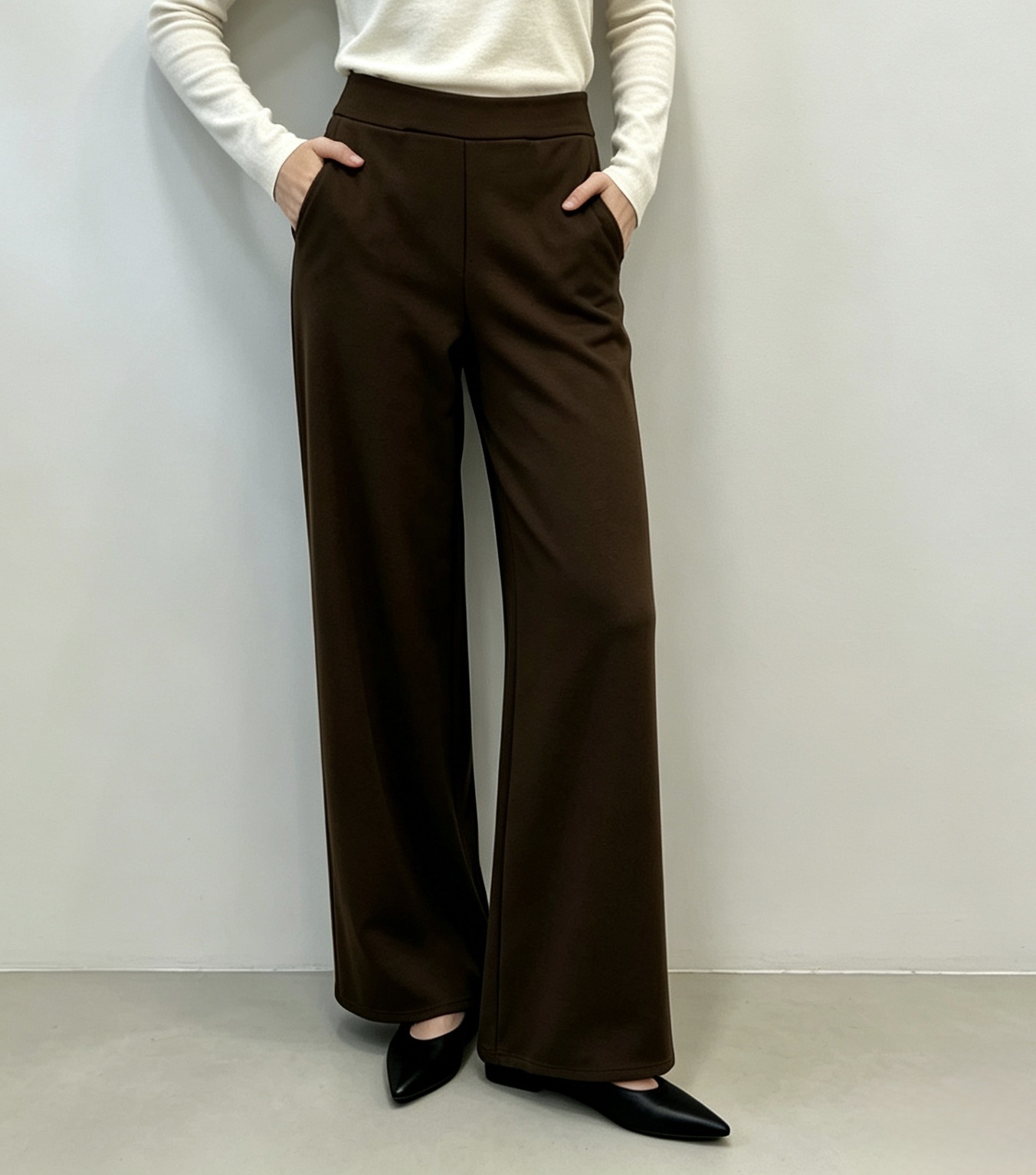 Kalhoty Wide Leg s Elastickým Pasem