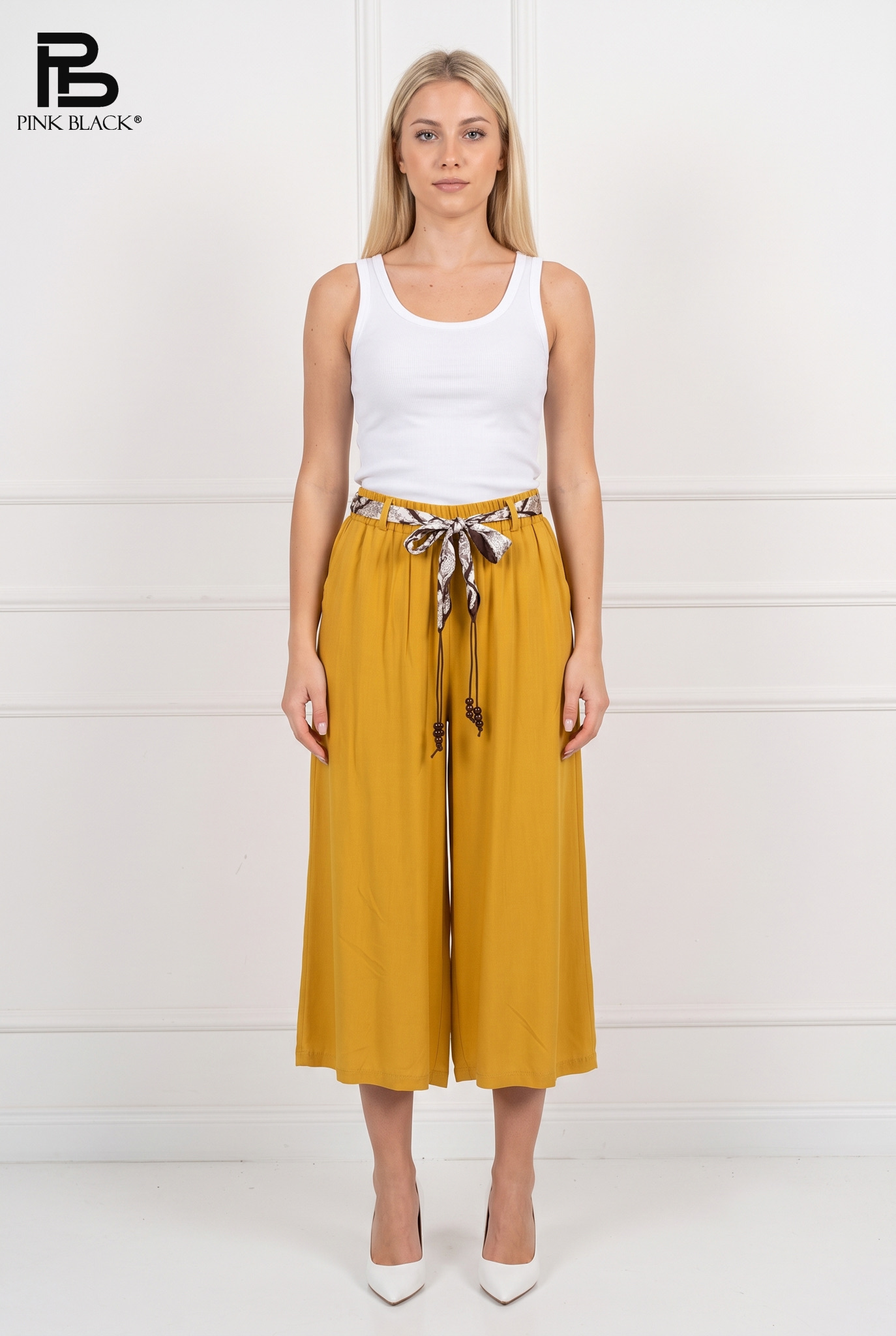 7/8 Kalhoty Culotte s Volnou Nohavicí