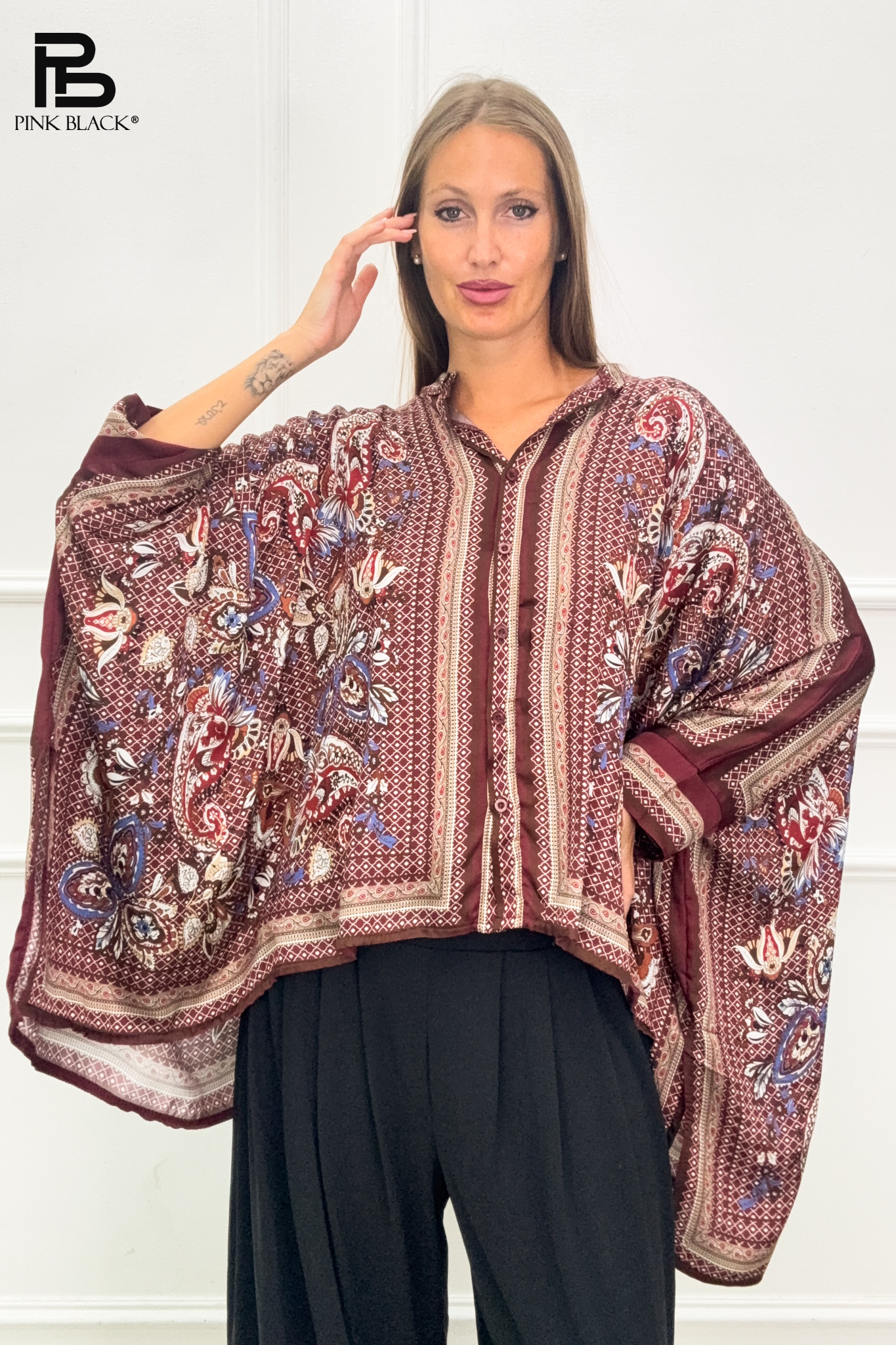 Oversized košile s paisley vzorem