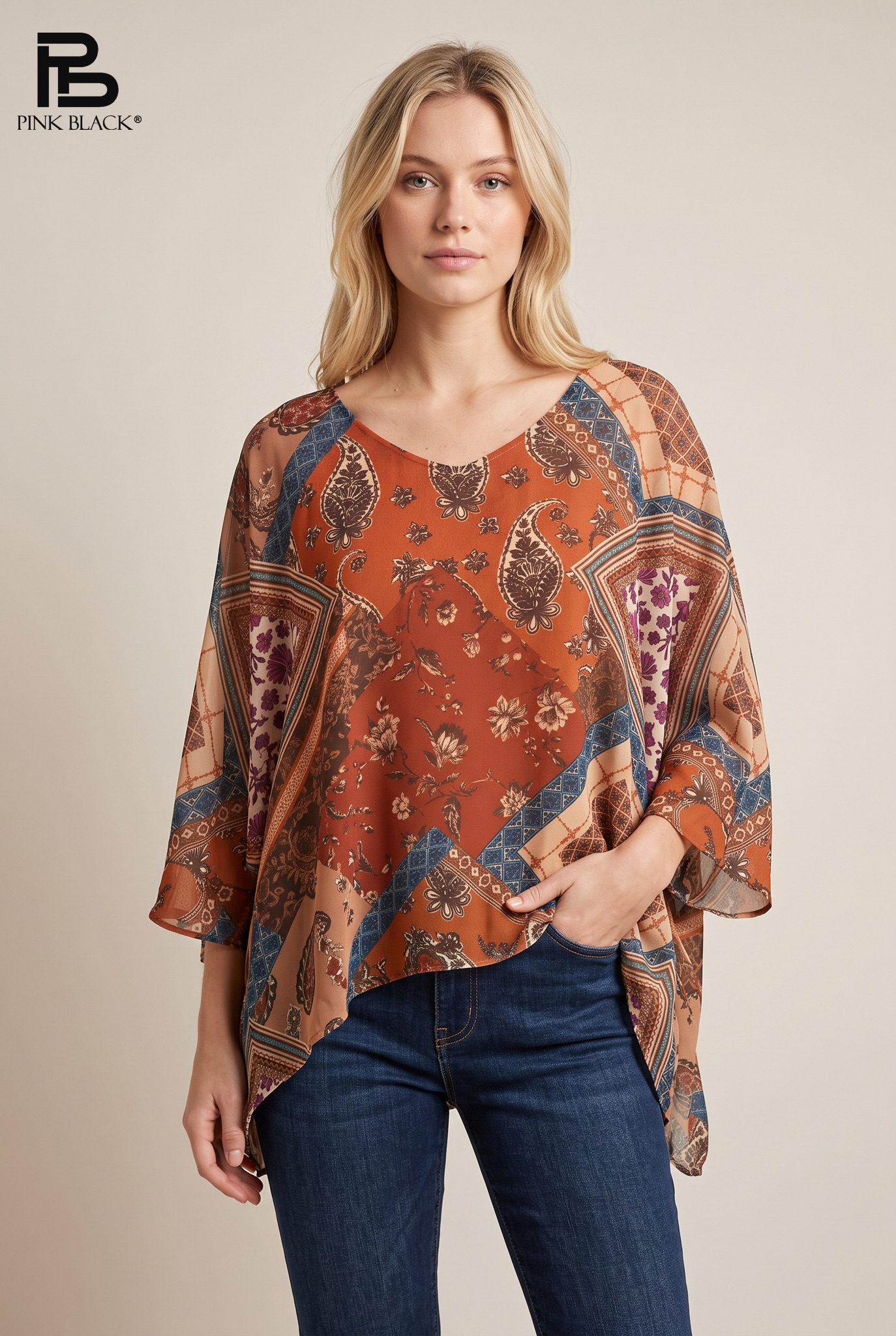 Oversize halenka s paisley vzorem