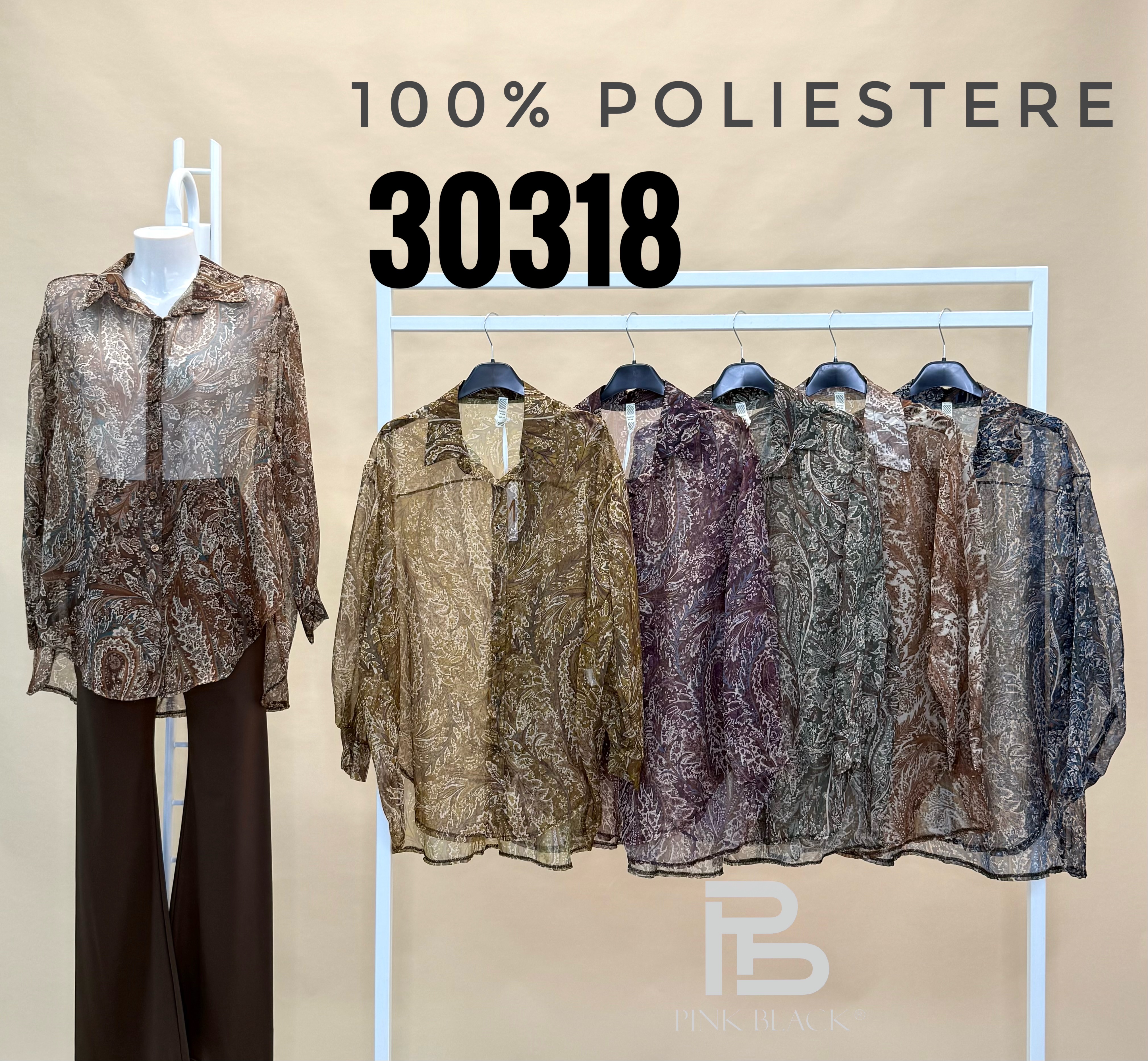 Volná prodloužená košile s paisley vzorem