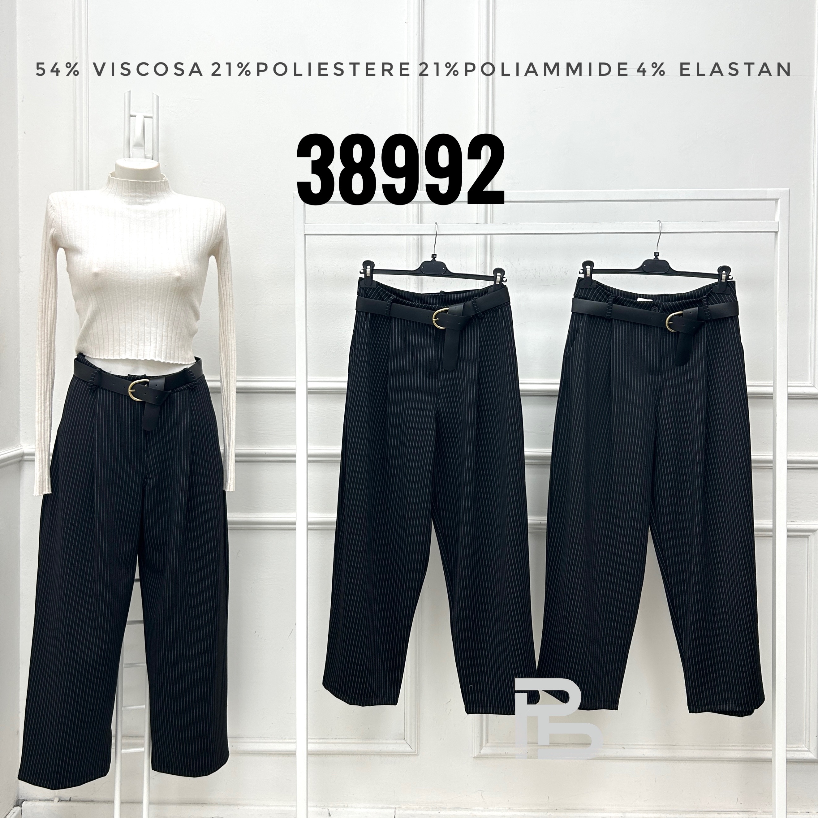 Kalhoty Wide‑Leg s Pásem