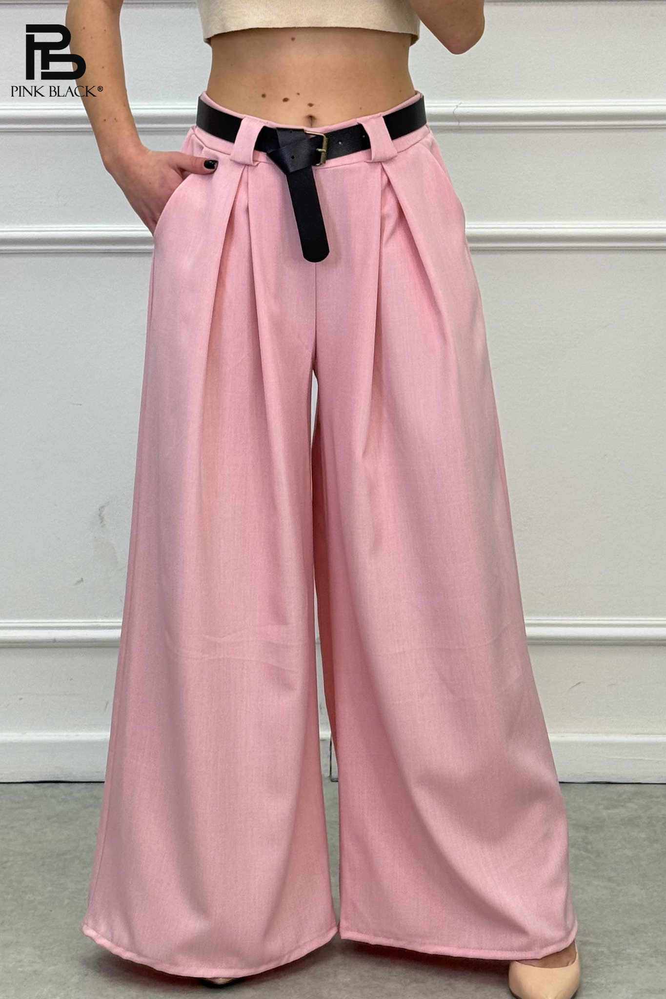 Kalhoty Wide Leg s Nástřihy