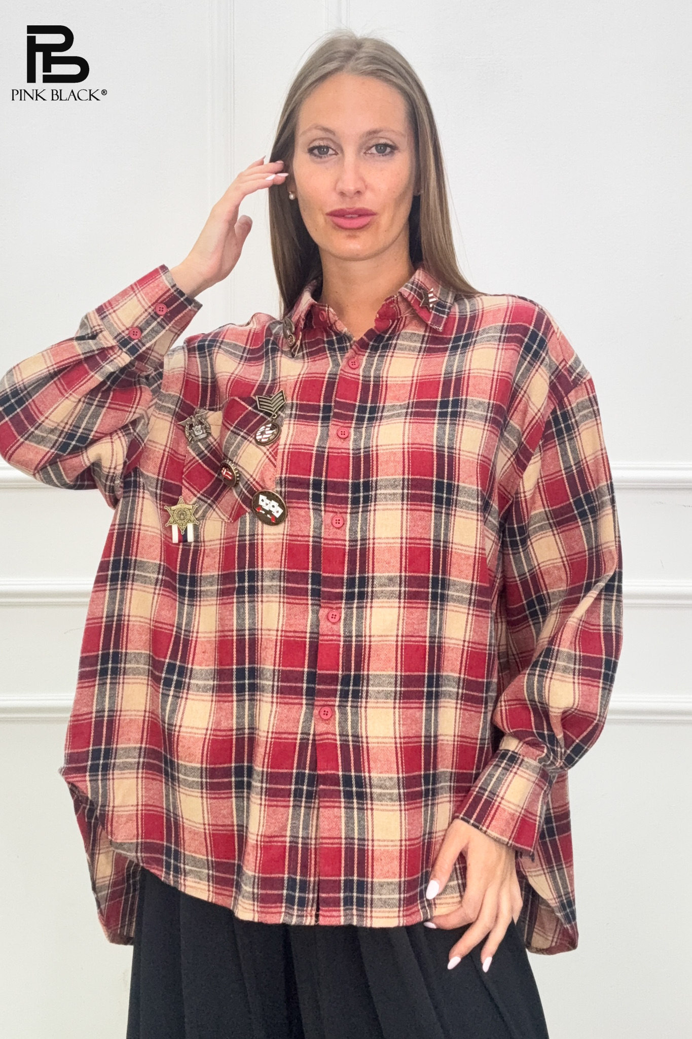 Oversized košile s límcem