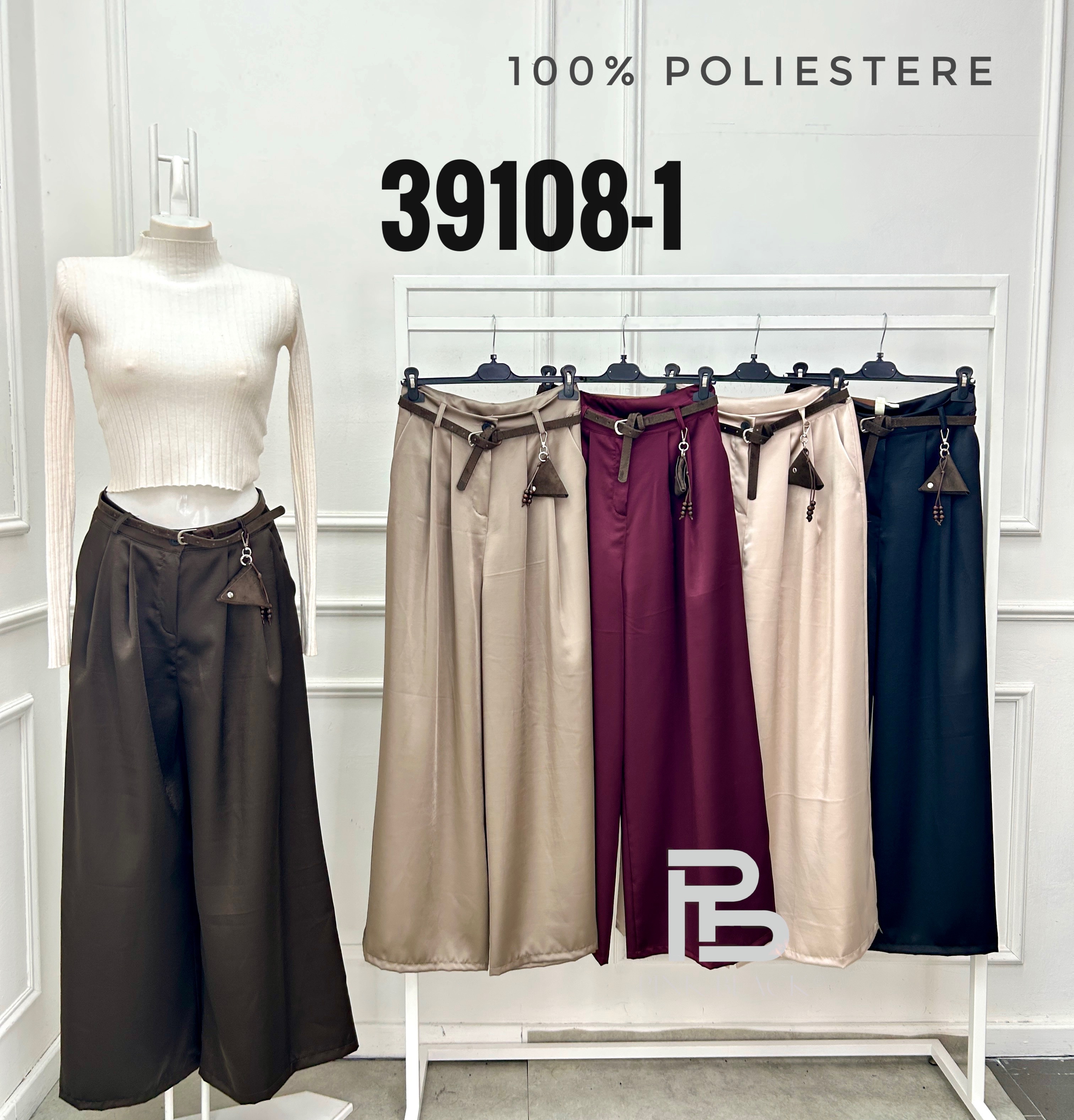 Kalhoty Wide Leg s Páskem