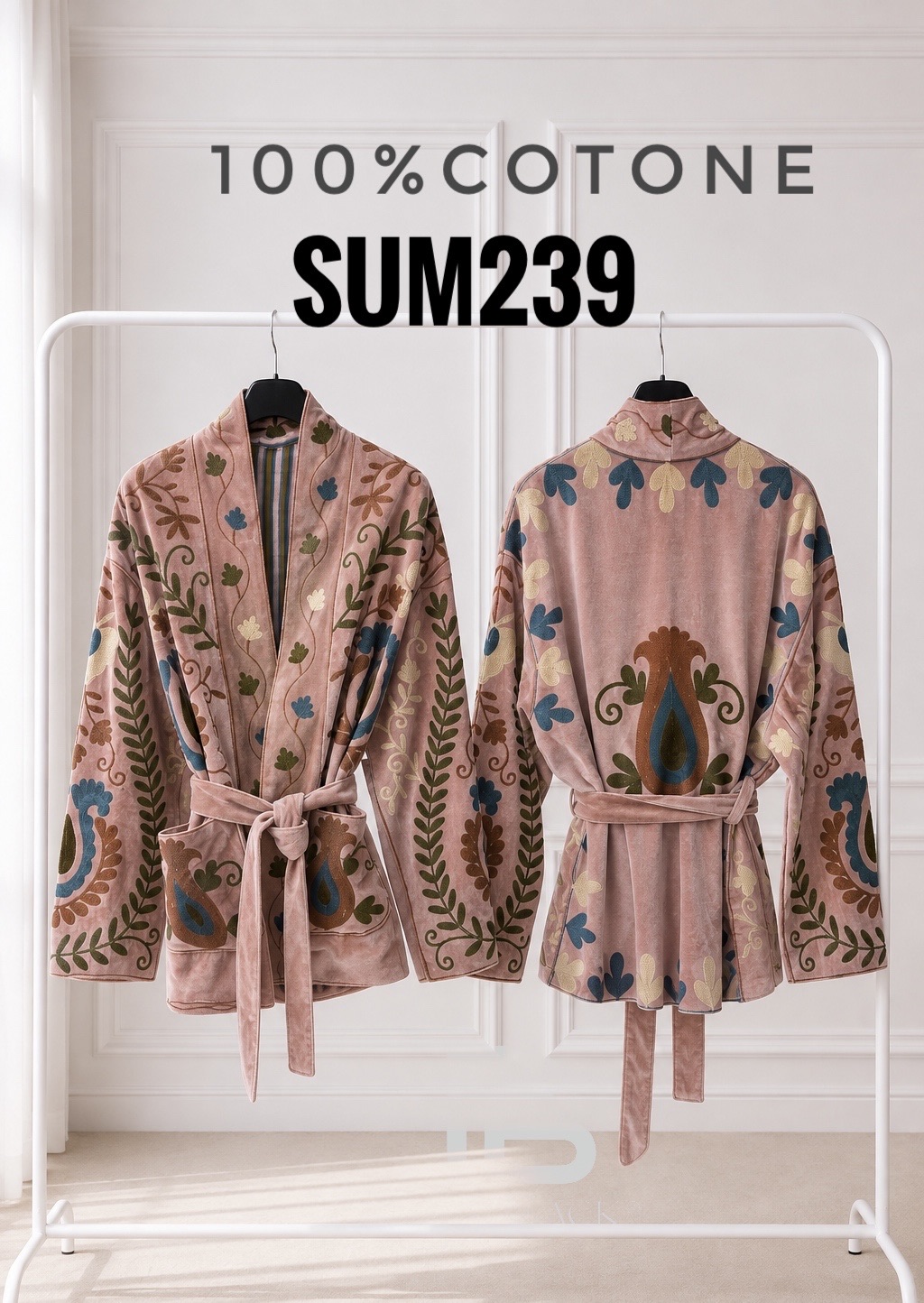Lehká kimono bunda se zavazováním v pase