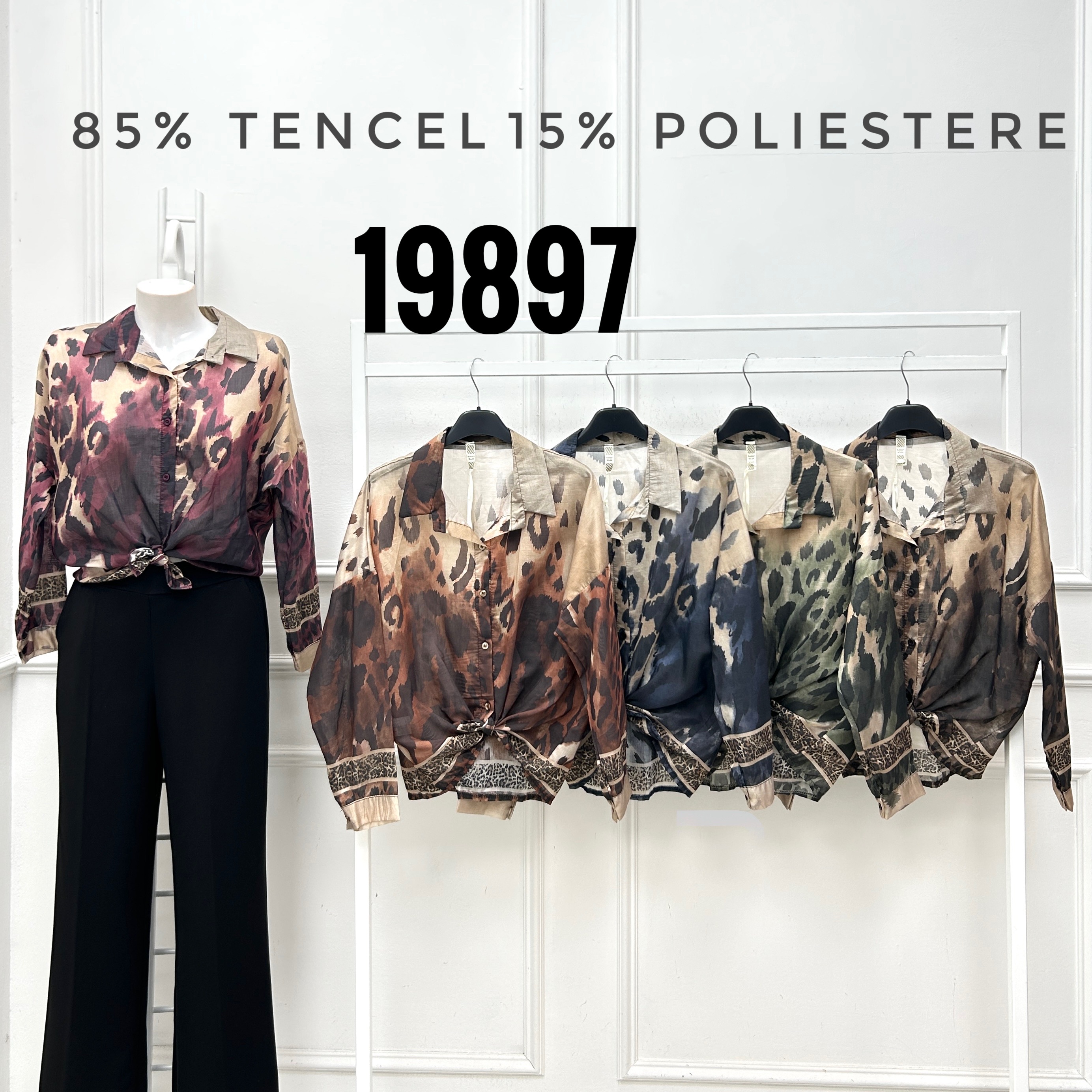 Košile volného střihu se zvířecím potiskem