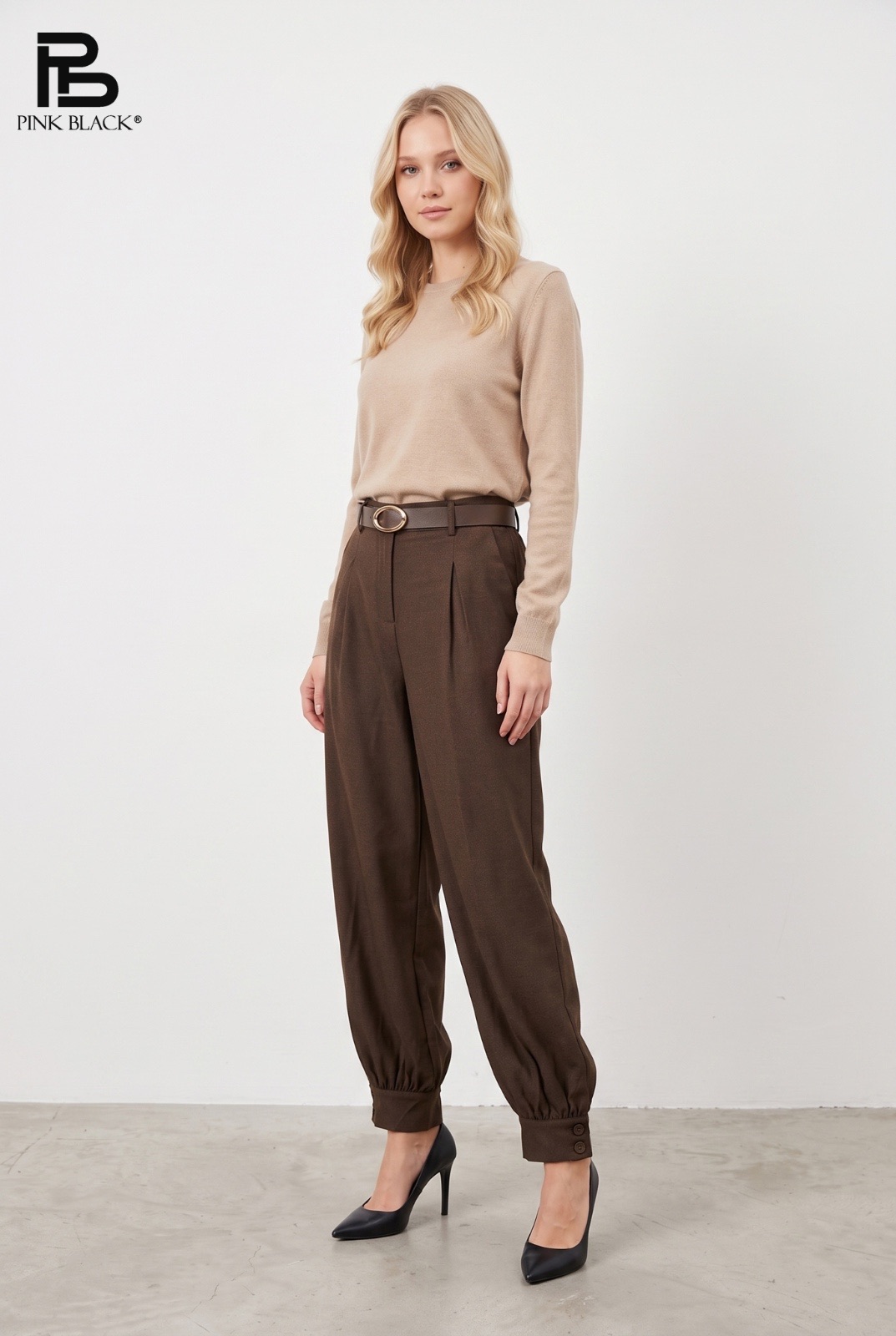 Jogger kalhoty s plisováním