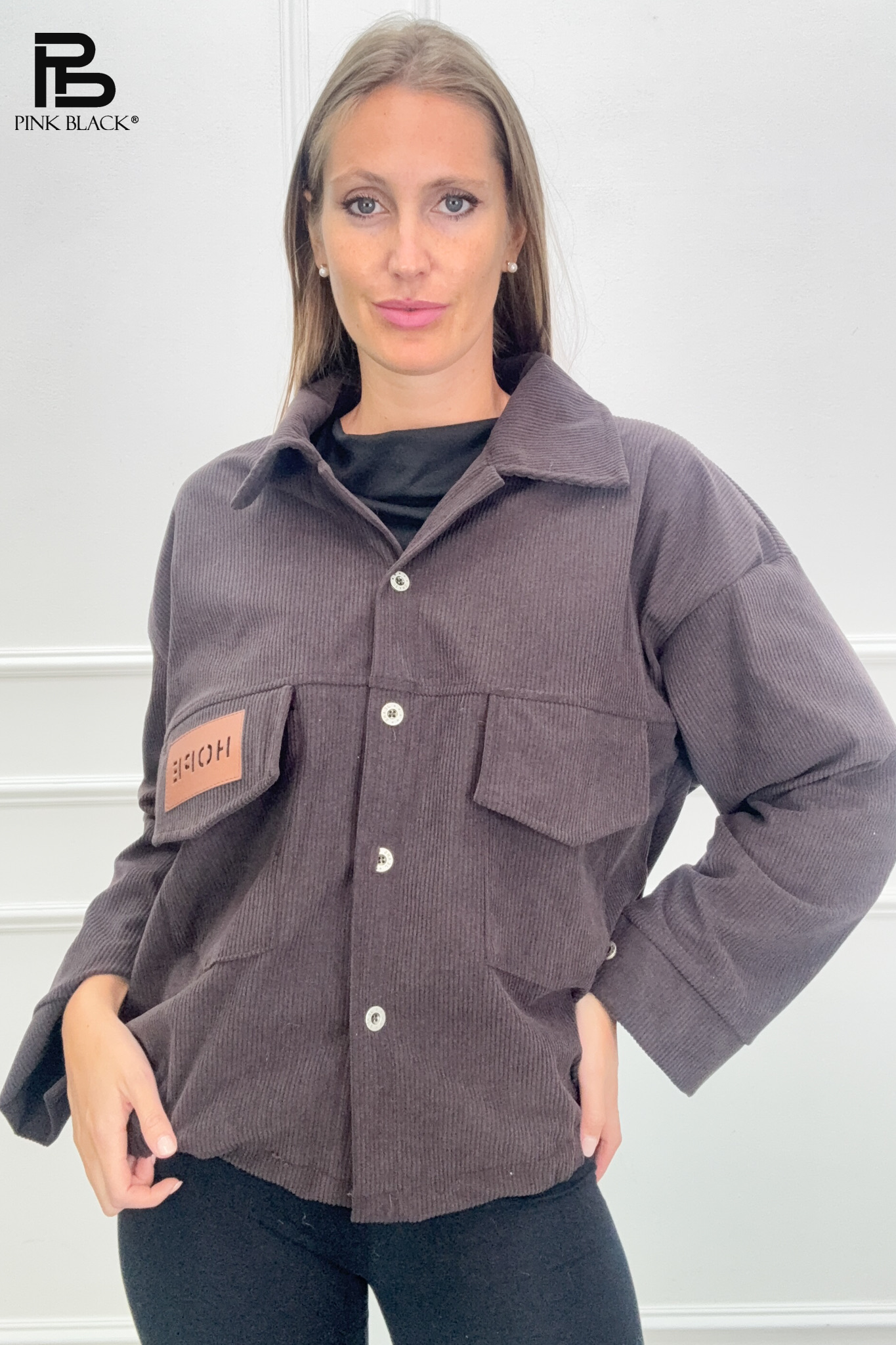 Oversize košilová bunda