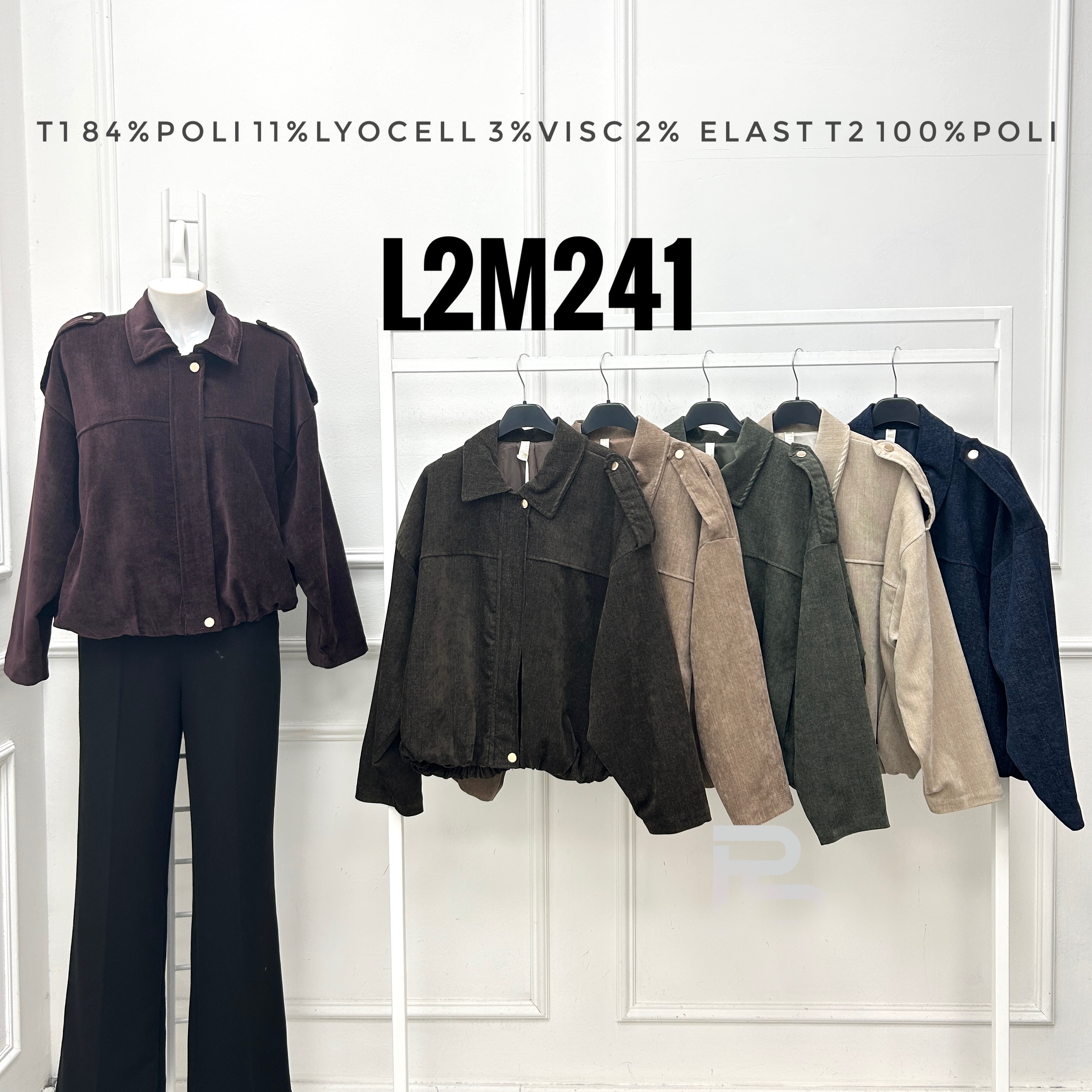 Overshirt bunda s tkanicí v pase