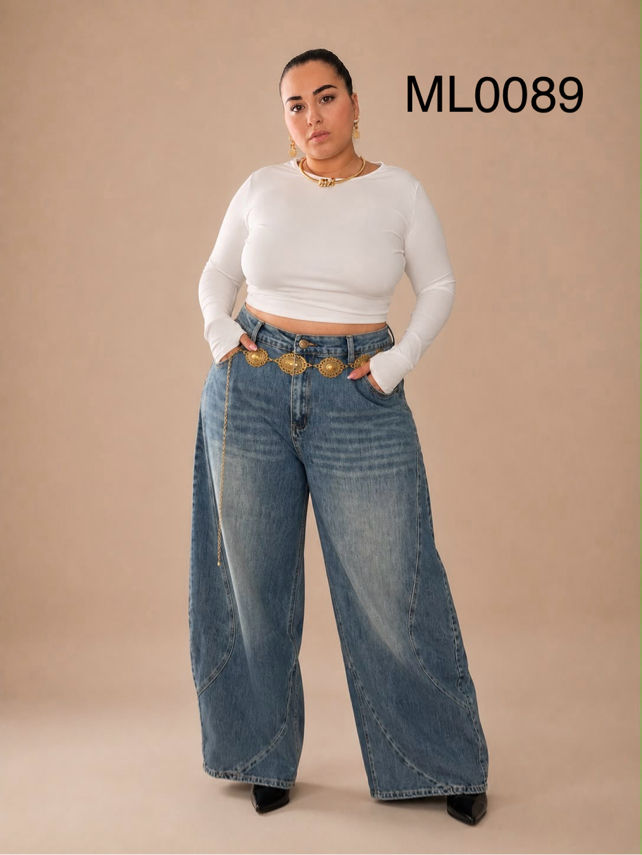 Kalhoty Wide Leg s Kapsami