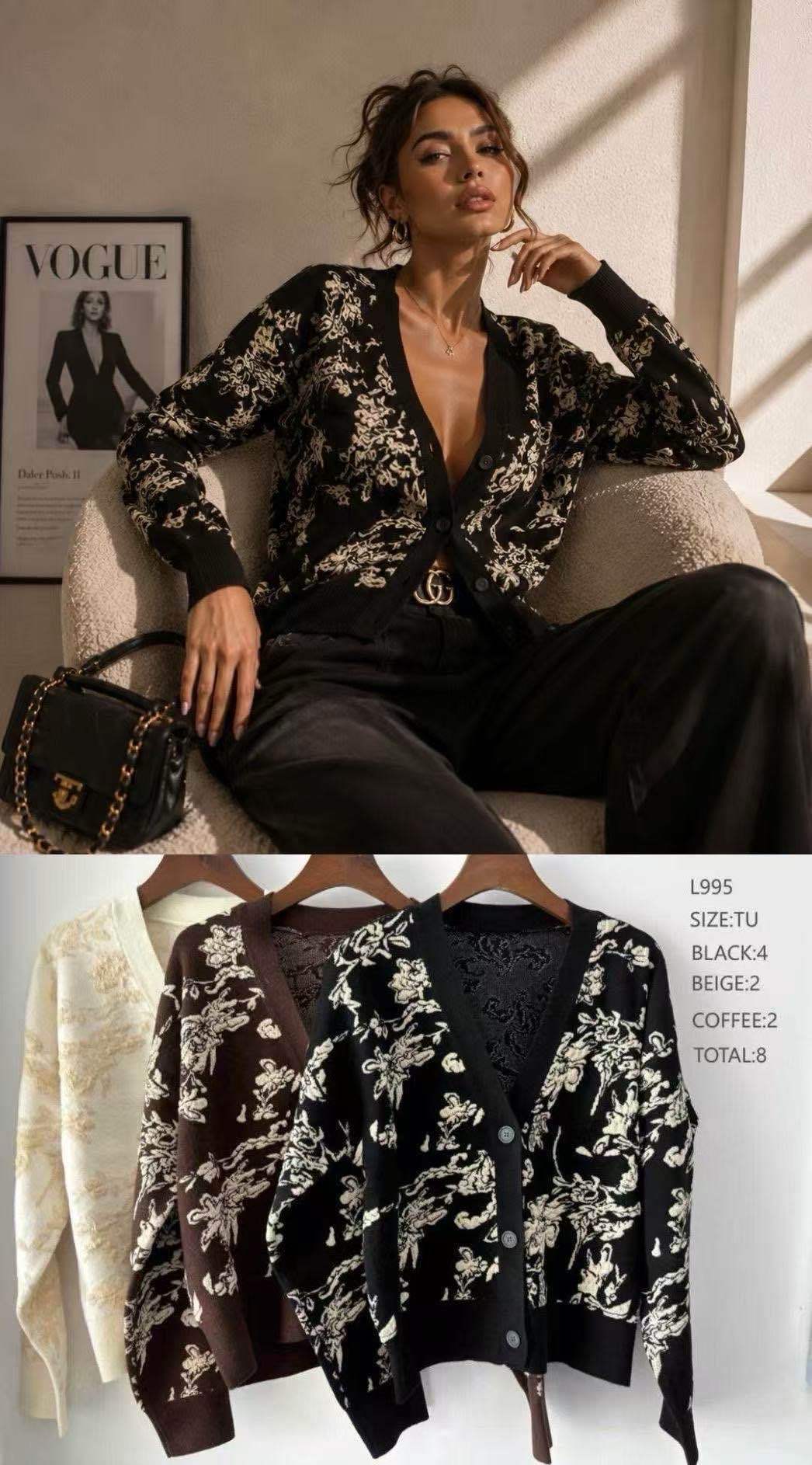 Cardigan s výstřihem do V