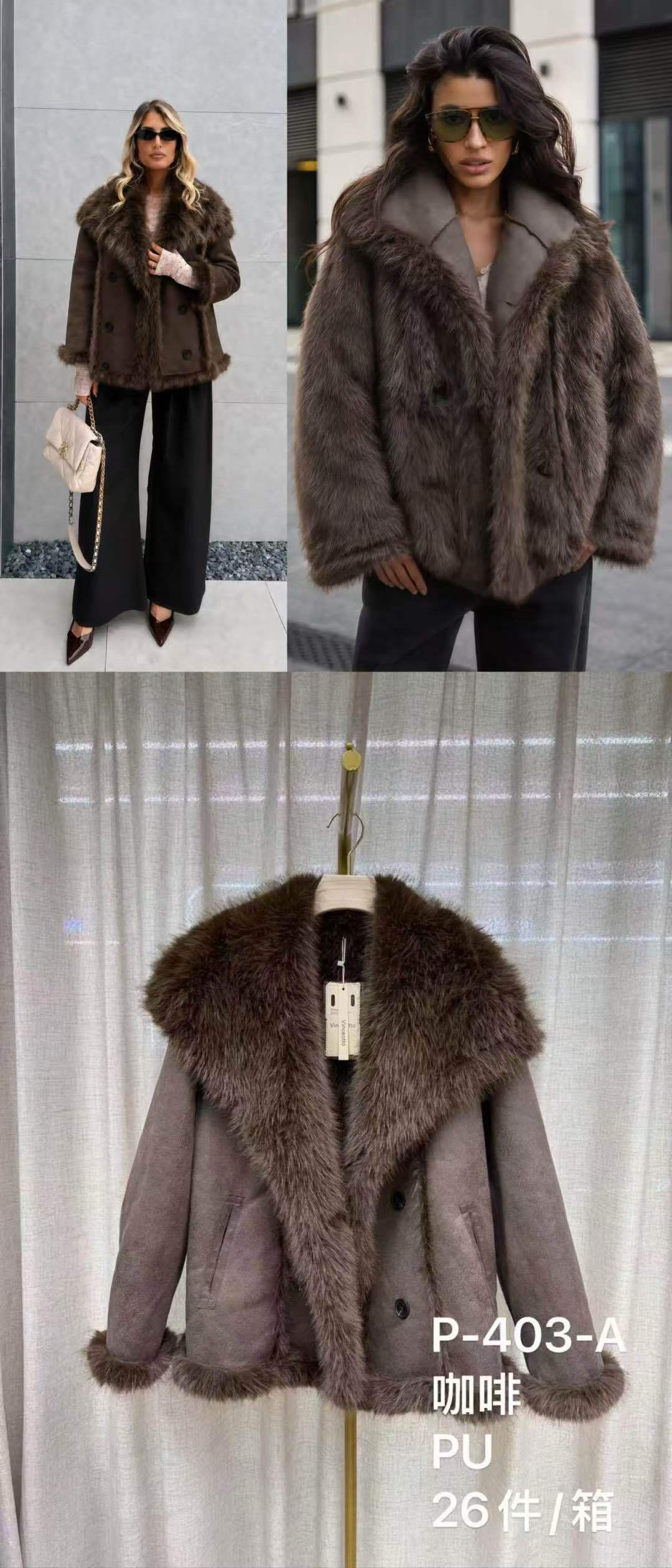 Koženková bunda s plyšovým límcem