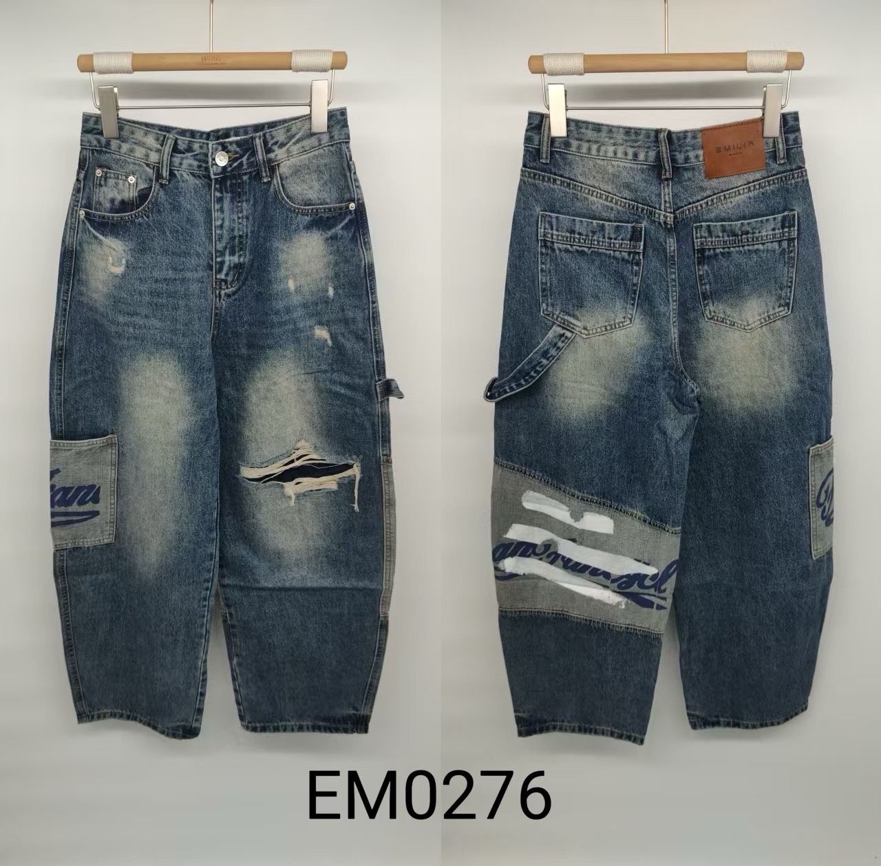 Džíny Wide Leg s Výřezy