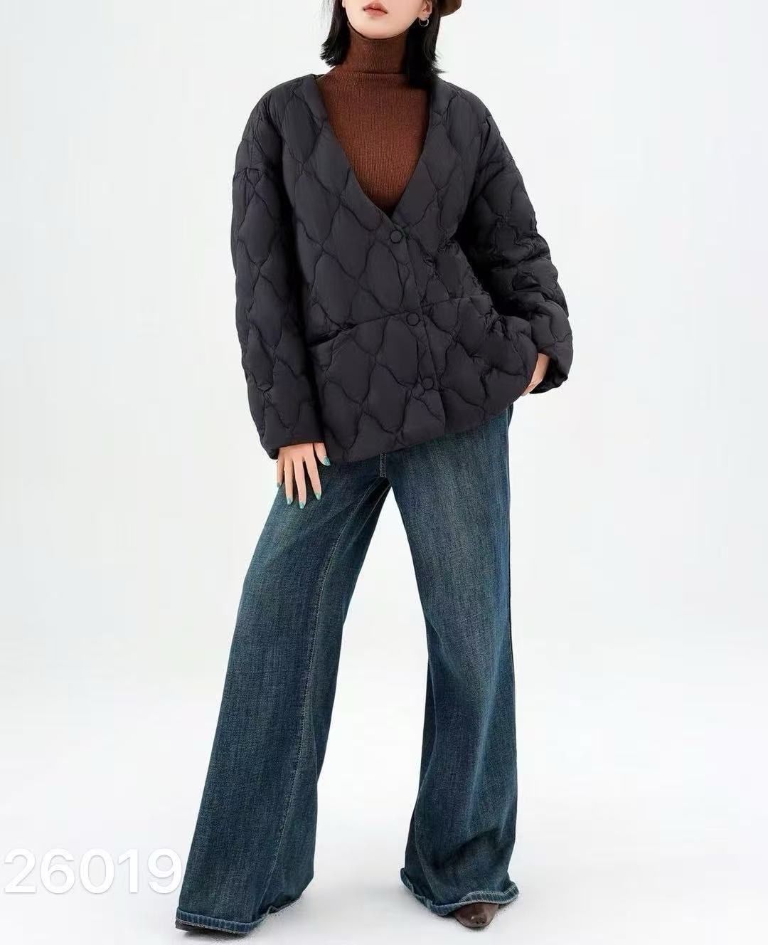 Prošívaná oversize bunda V
