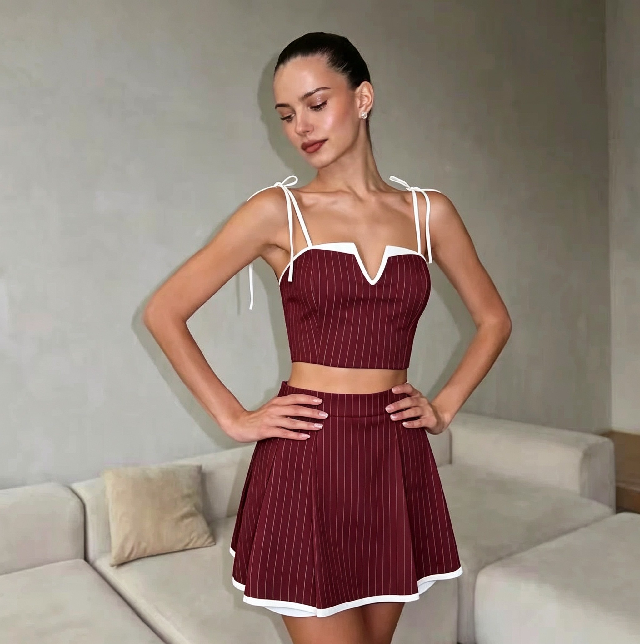 Na tělo přiléhající A-line mini set