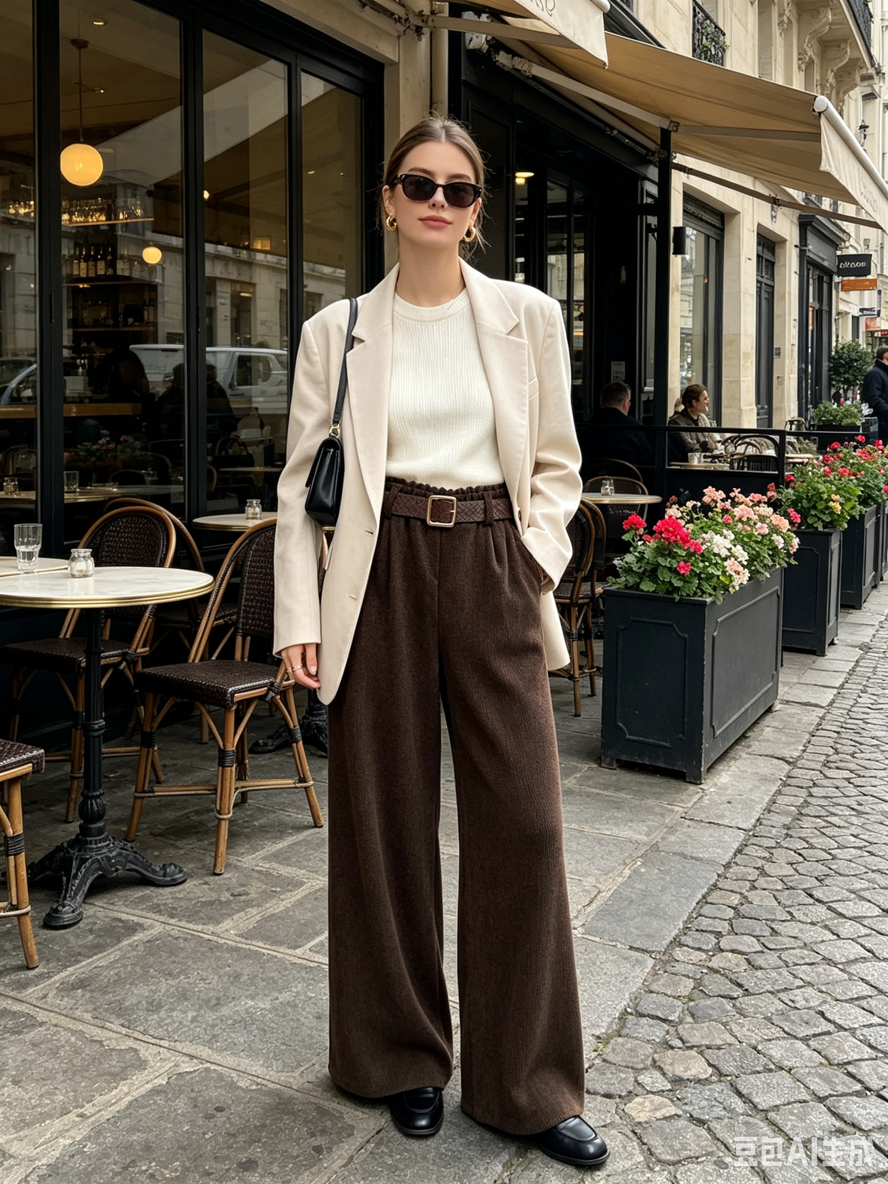 Kalhoty Wide Leg s Opaskou