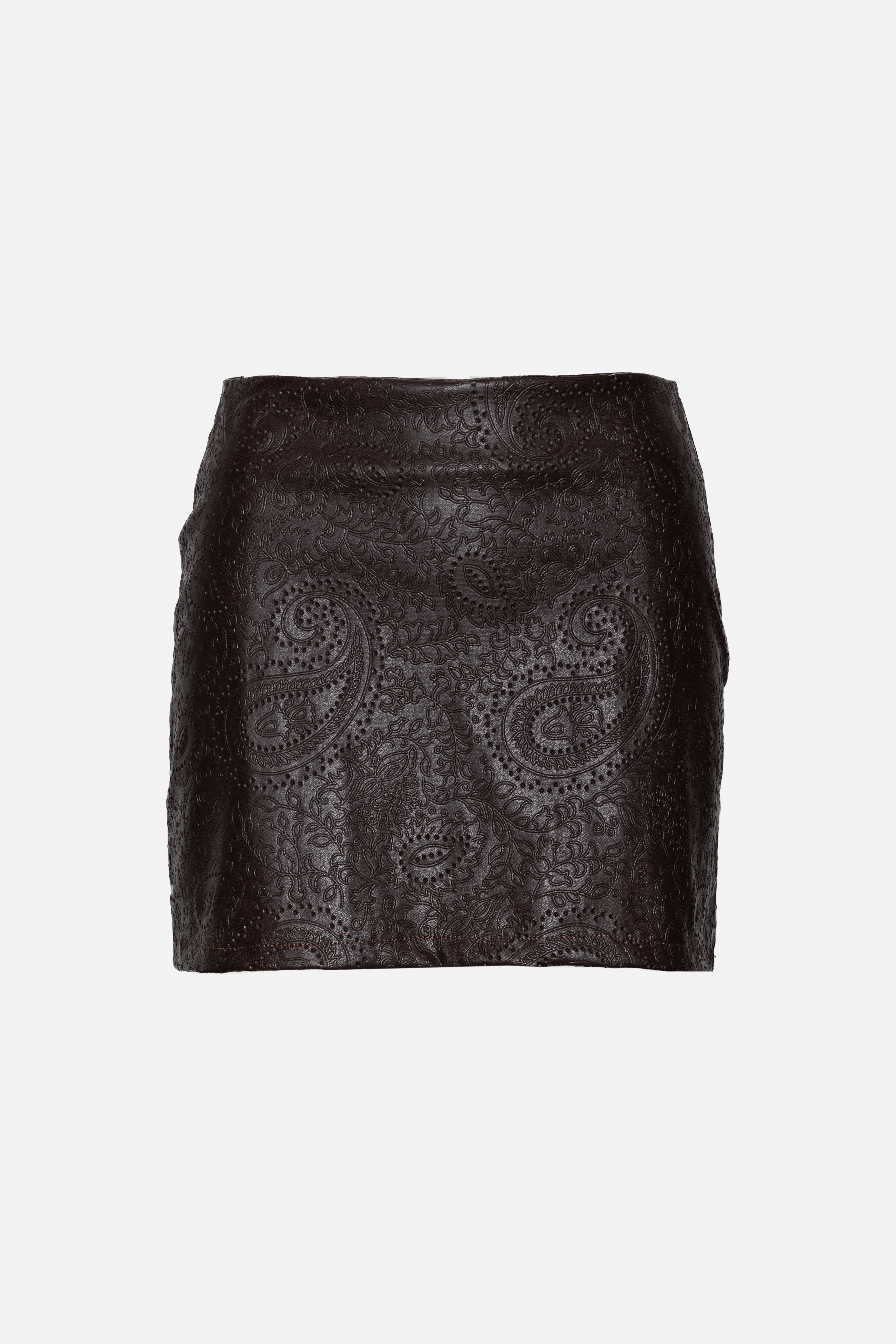 Pouzdrová mini sukně s paisley vzorem