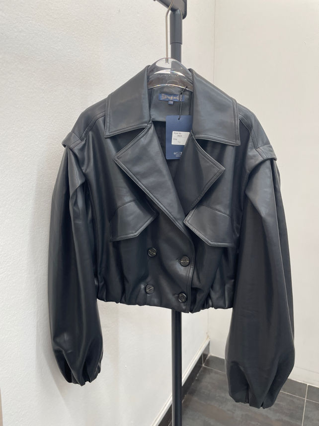Krátká oversize bunda s klopami