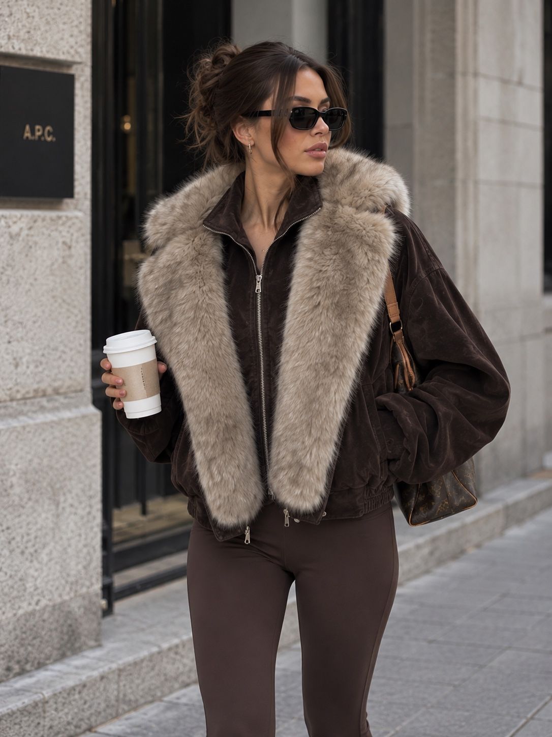 Oversized bomber bunda s výrazným límcem