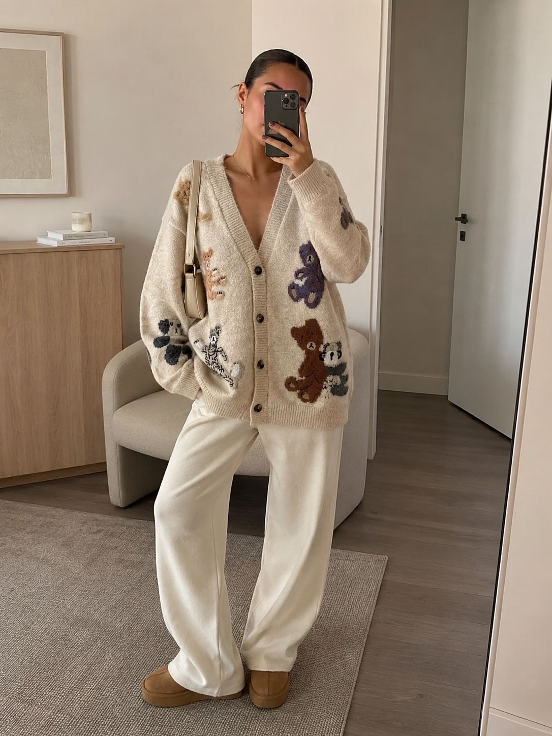 Oversized kardigan s vzorem