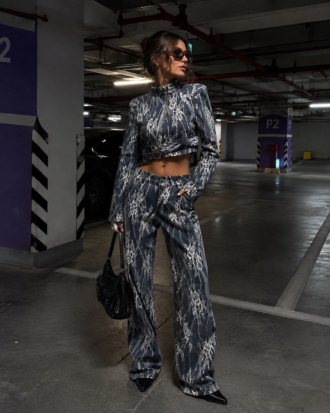 Sada Cropped s Rolákem — Abstrakce