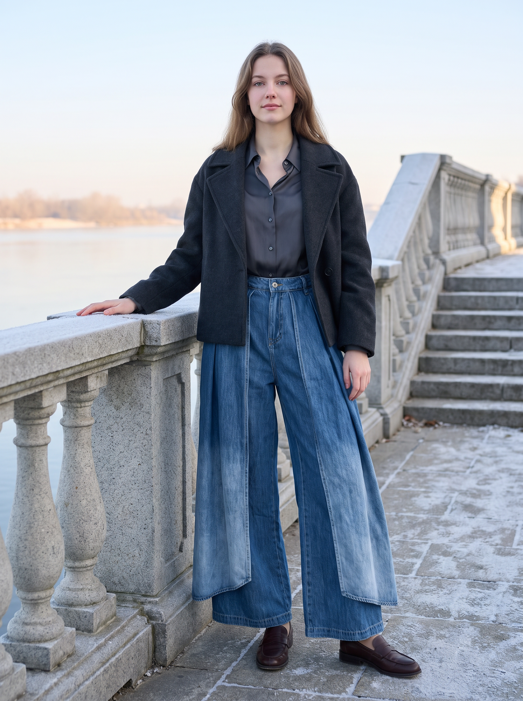 Kalhoty culotte s plisováním