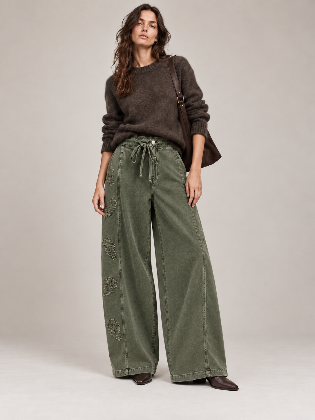 Kalhoty Wide-Leg ve tvaru balloon