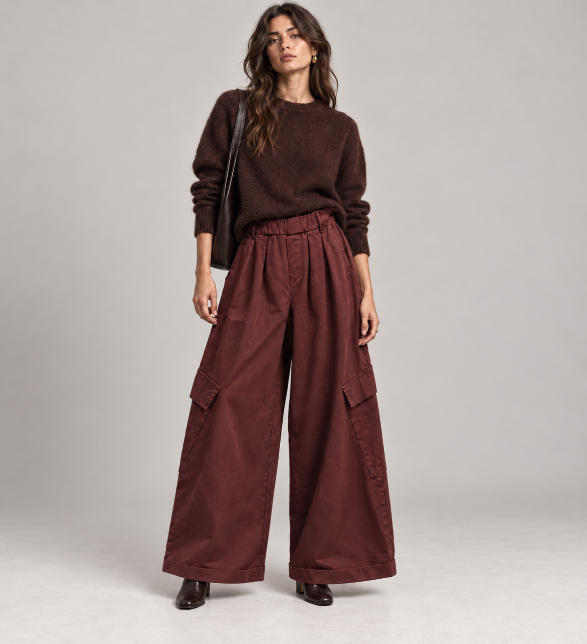 Kalhoty Wide Leg s Plisy