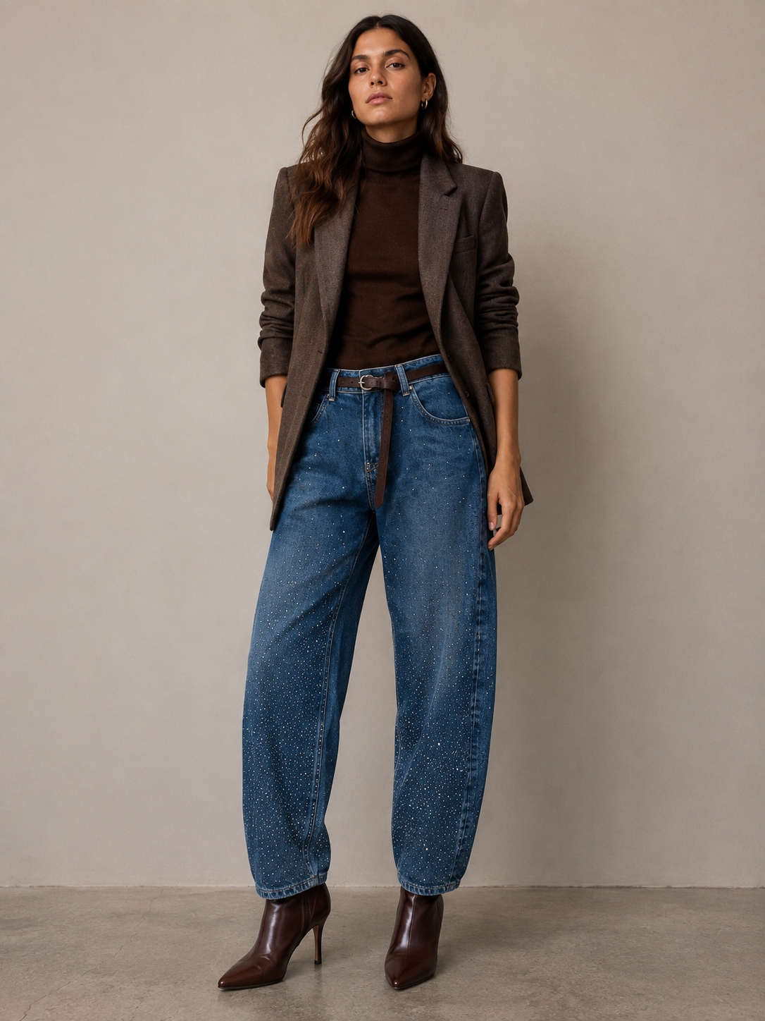 Baggy džíny s cvočky