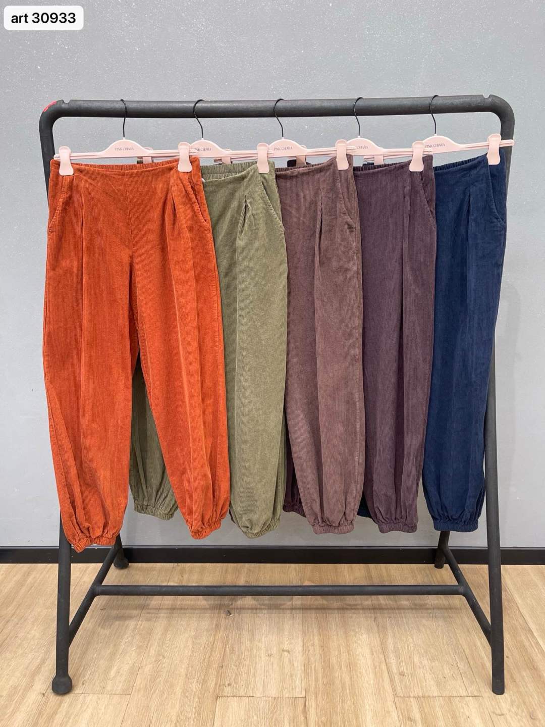 Manšestrové baggy joggery