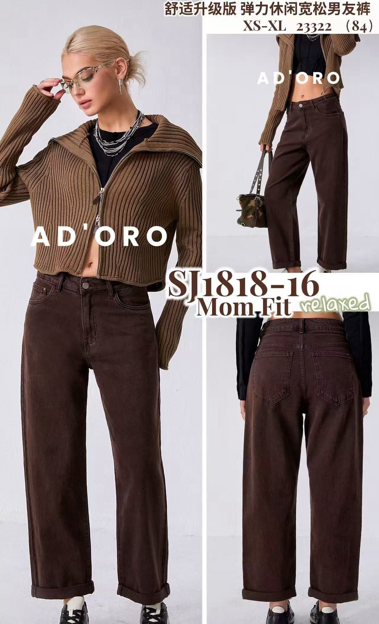 Mom fit džíny s vysokým pasem