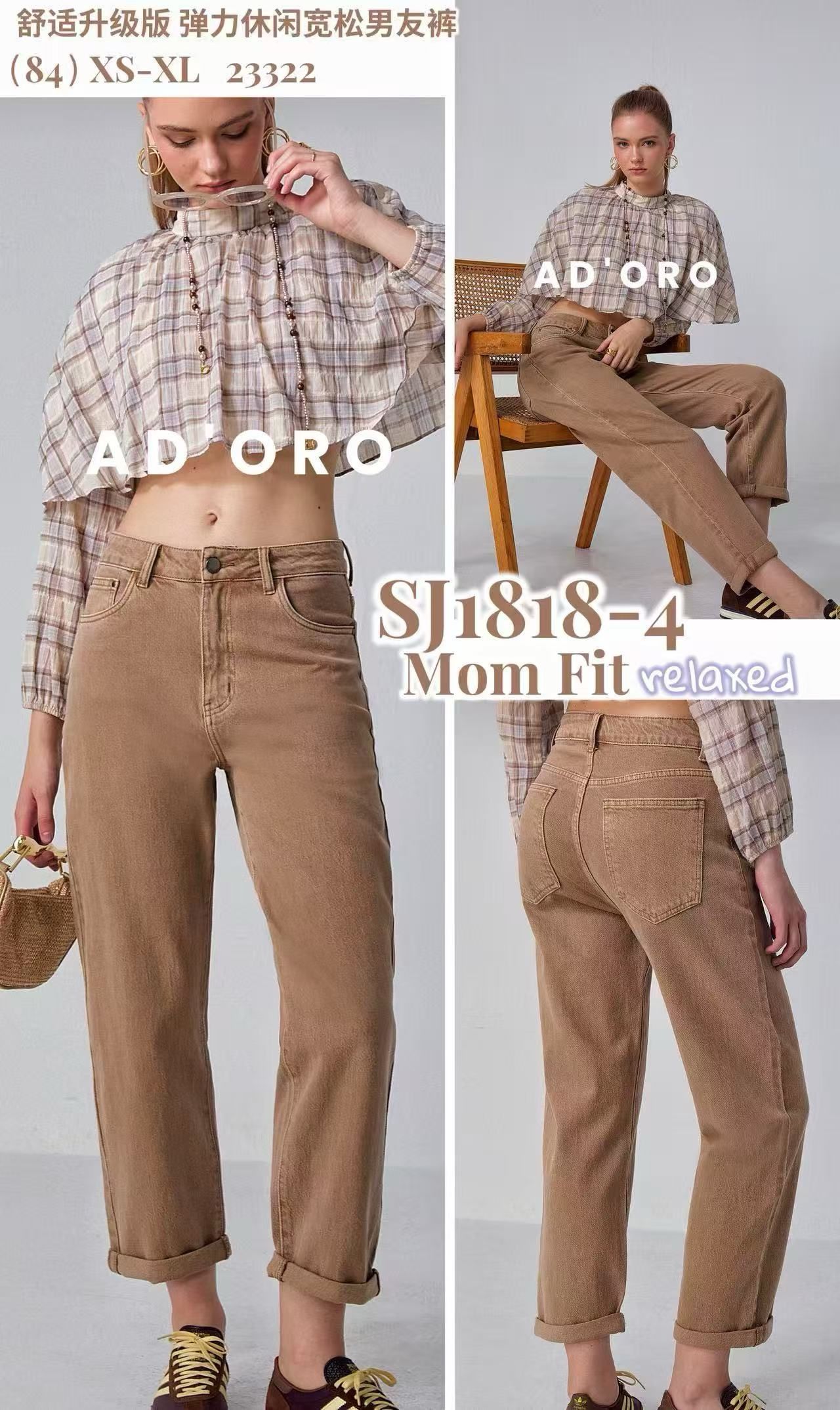 Džíny mom fit s vysokým pasem