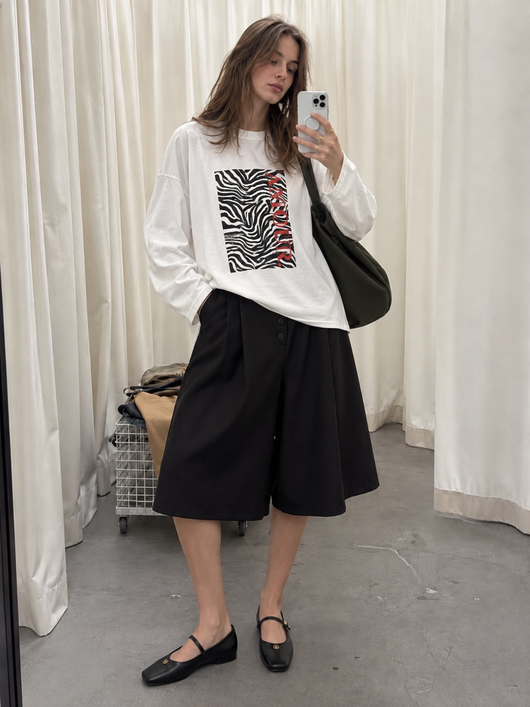 Oversized mikina s potiskem