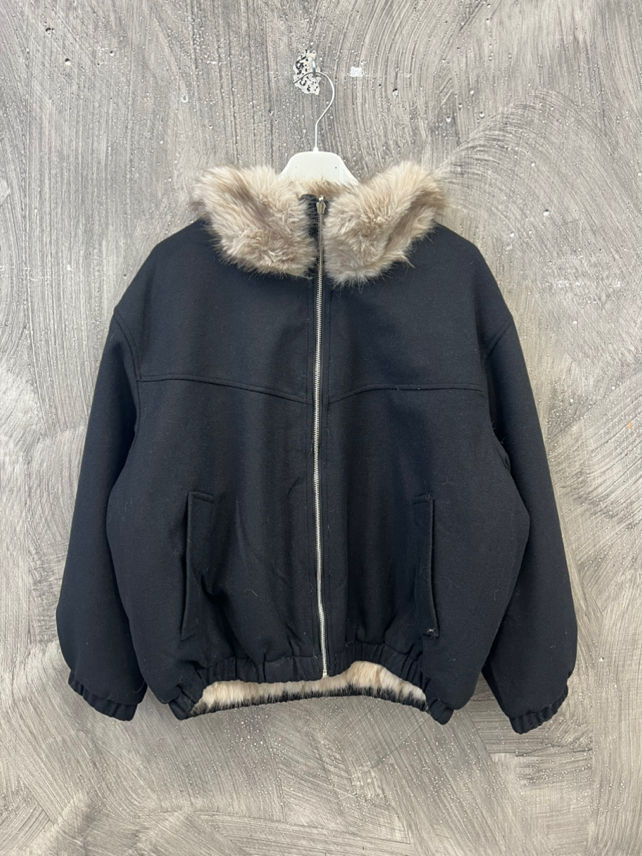 Oversize bomber bunda s kapucí