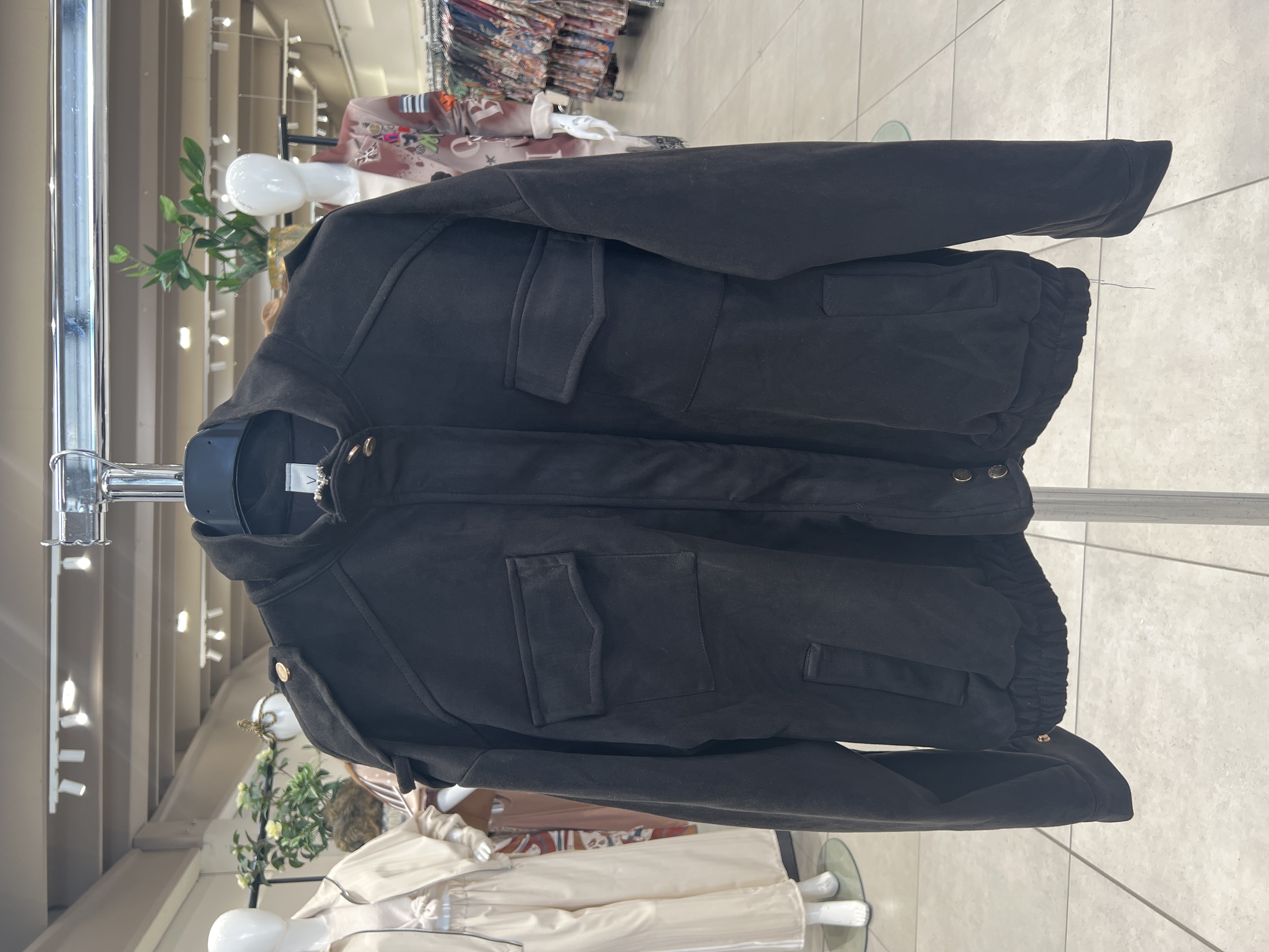 Volná bomber bunda s límcem na stojáčka