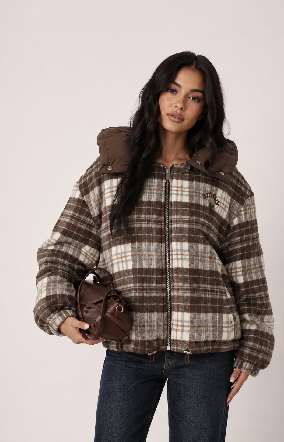 Oversize bunda s kapucí