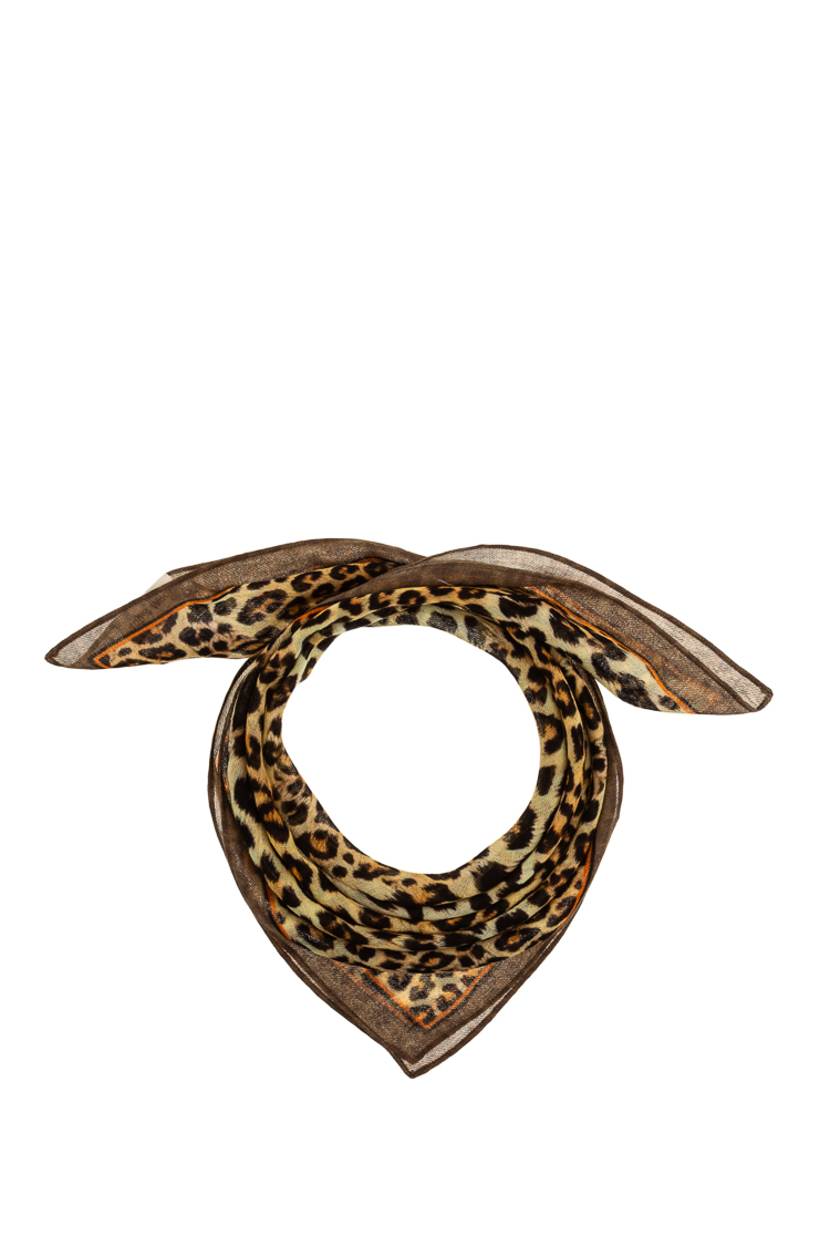 Vlněný šál s leopardím vzorem