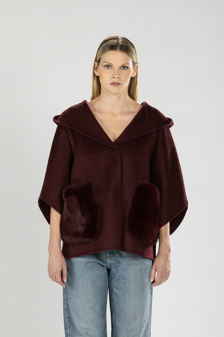Oversize kabát s kapucí