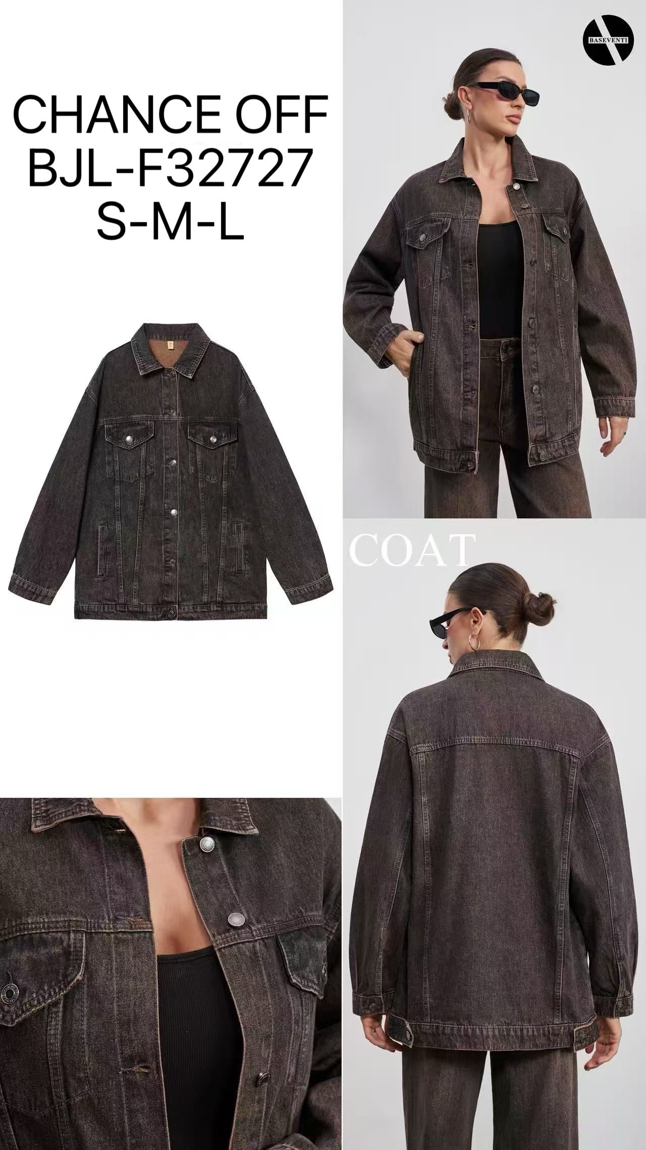 Oversize džínsová košilová bunda