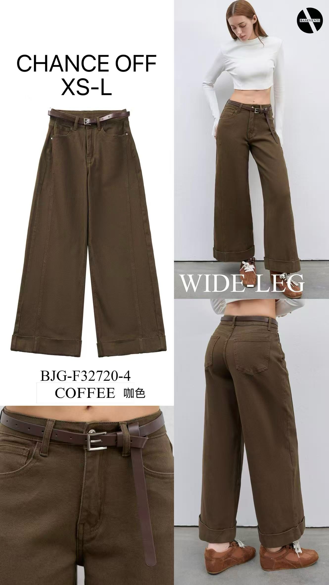 Kalhoty Wide‑Leg s páskem