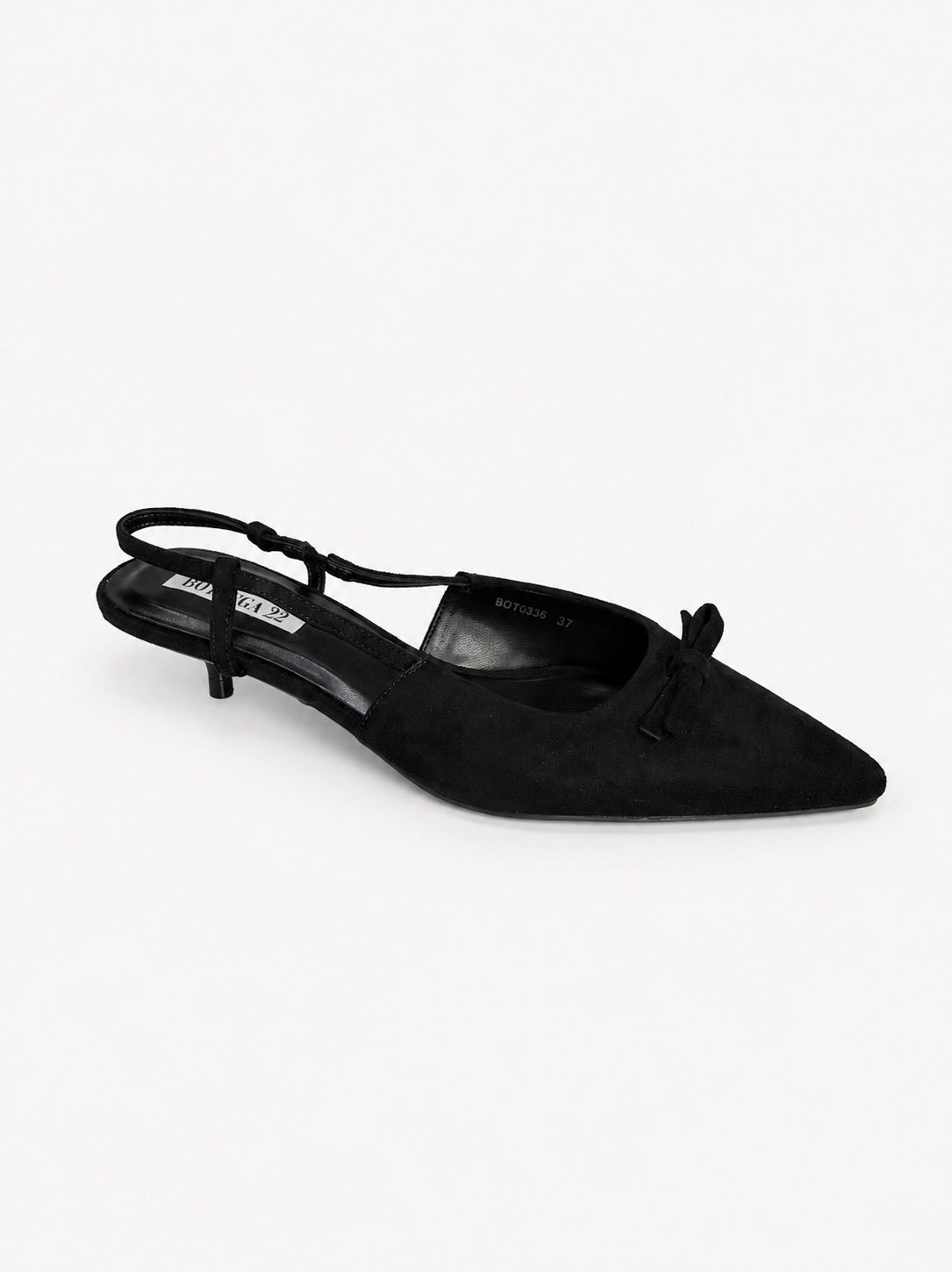 Špičaté slingback lodičky s mašlí