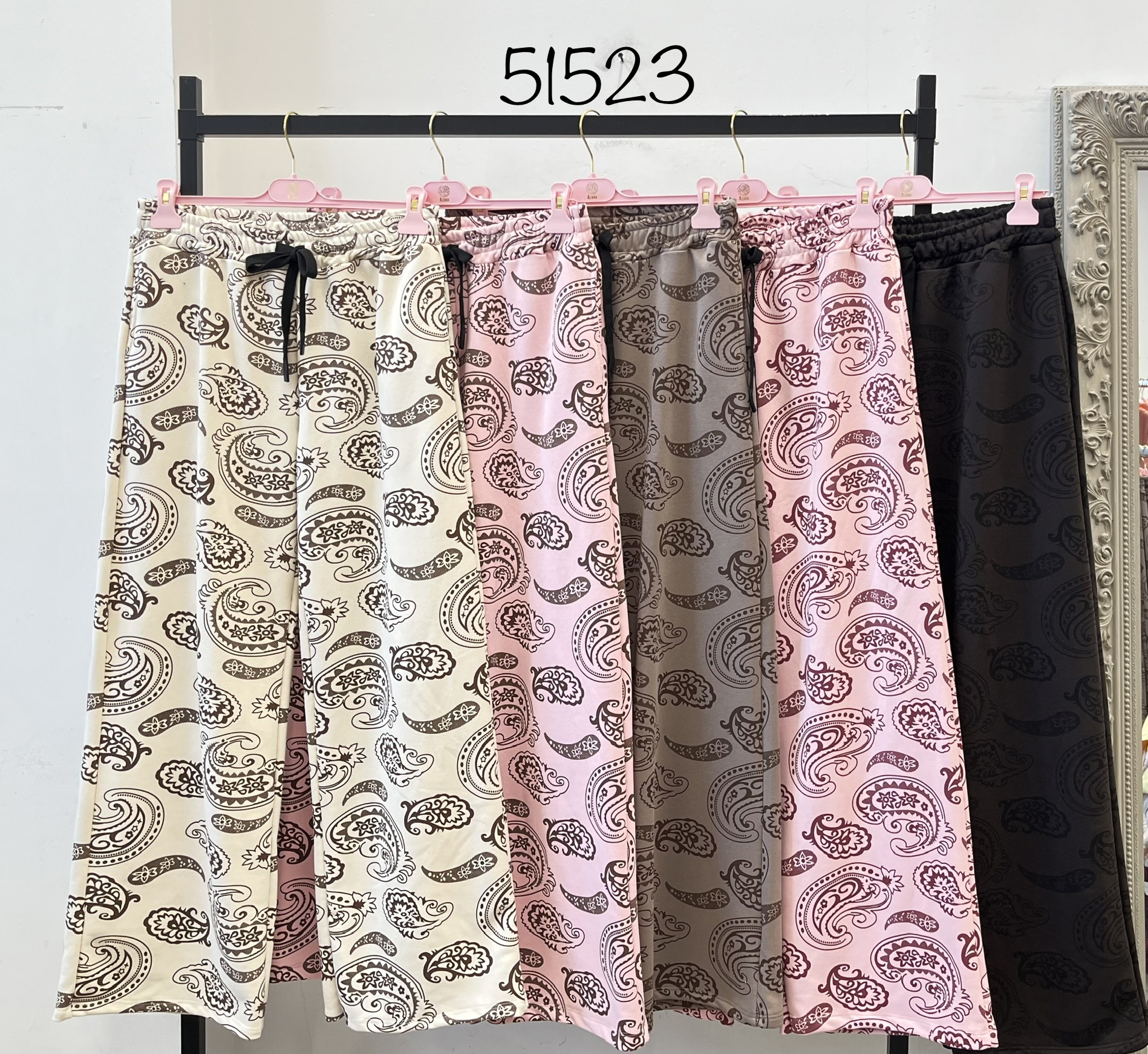Kalhoty Wide‑Leg s paisley vzorem