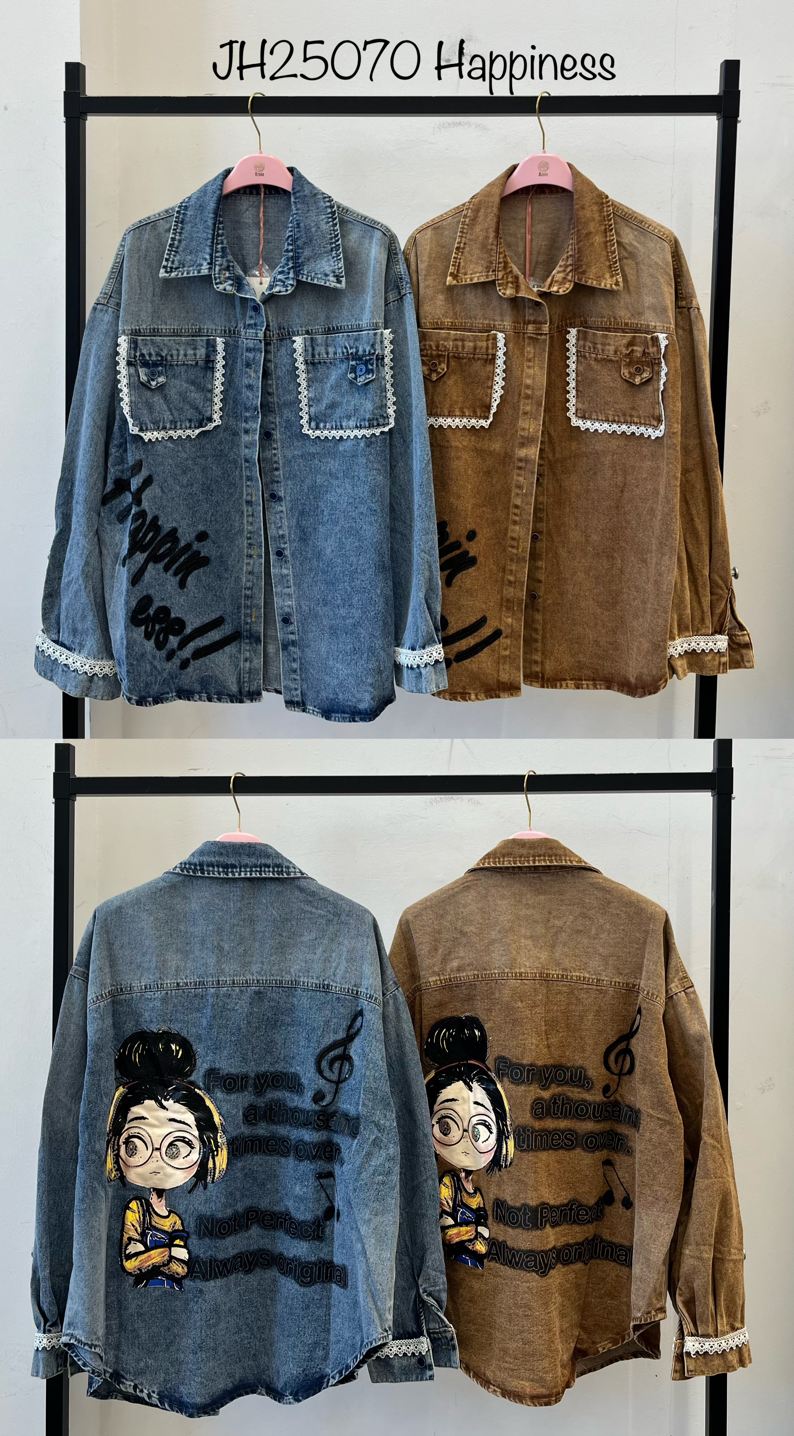 Oversized bunda s krajkou