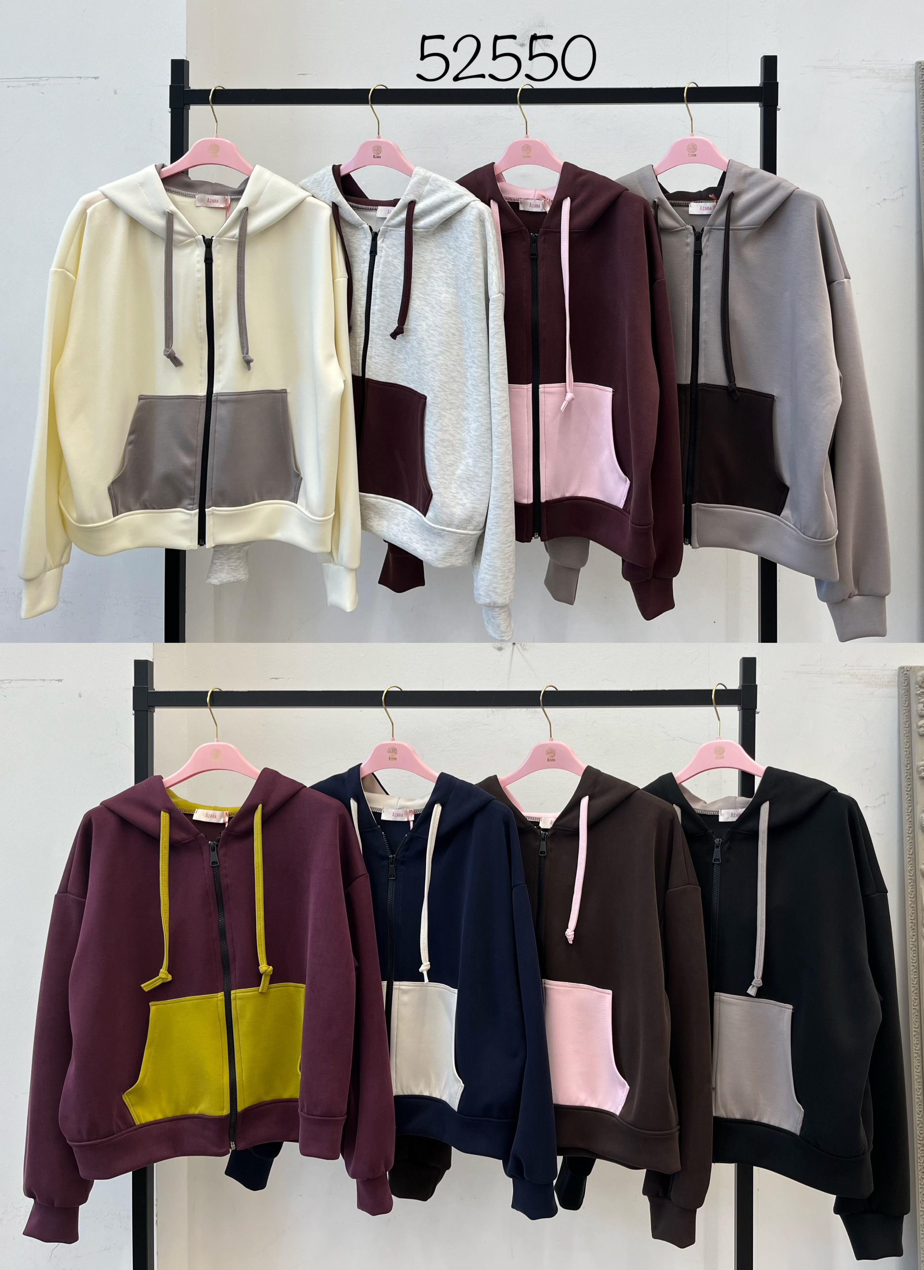 Oversized mikina s kapucí na zip