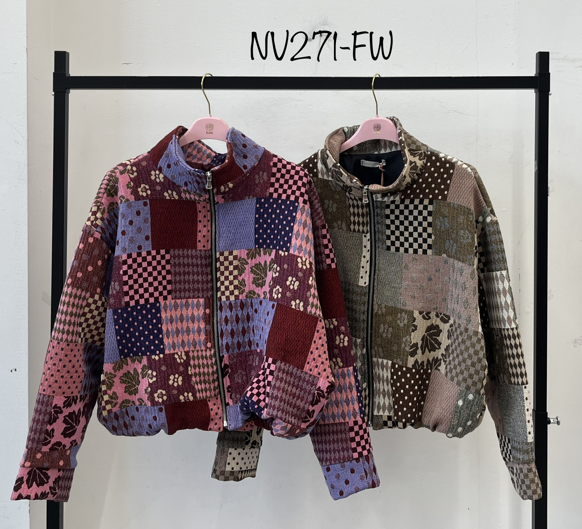 Bomber bunda s patchworkem